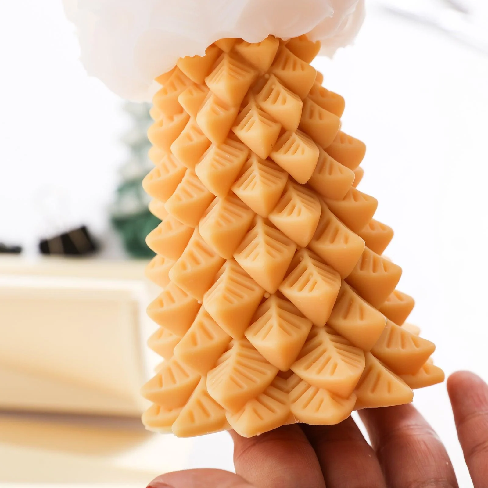 6'' Chritsmas Pine Tree Candle Silicone Mold - Image 2