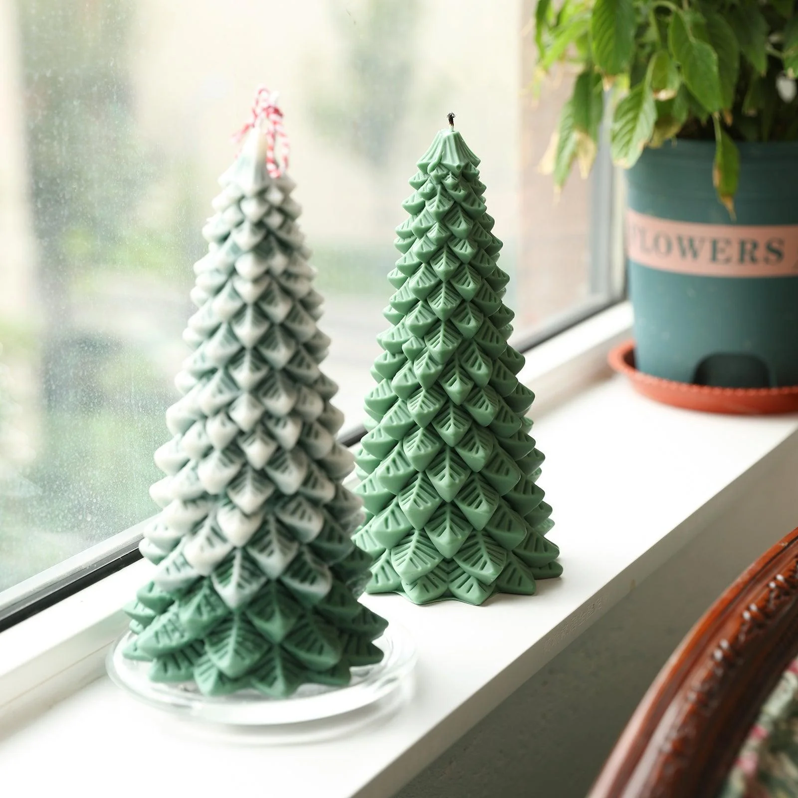 6'' Chritsmas Pine Tree Candle Silicone Mold - Image 6