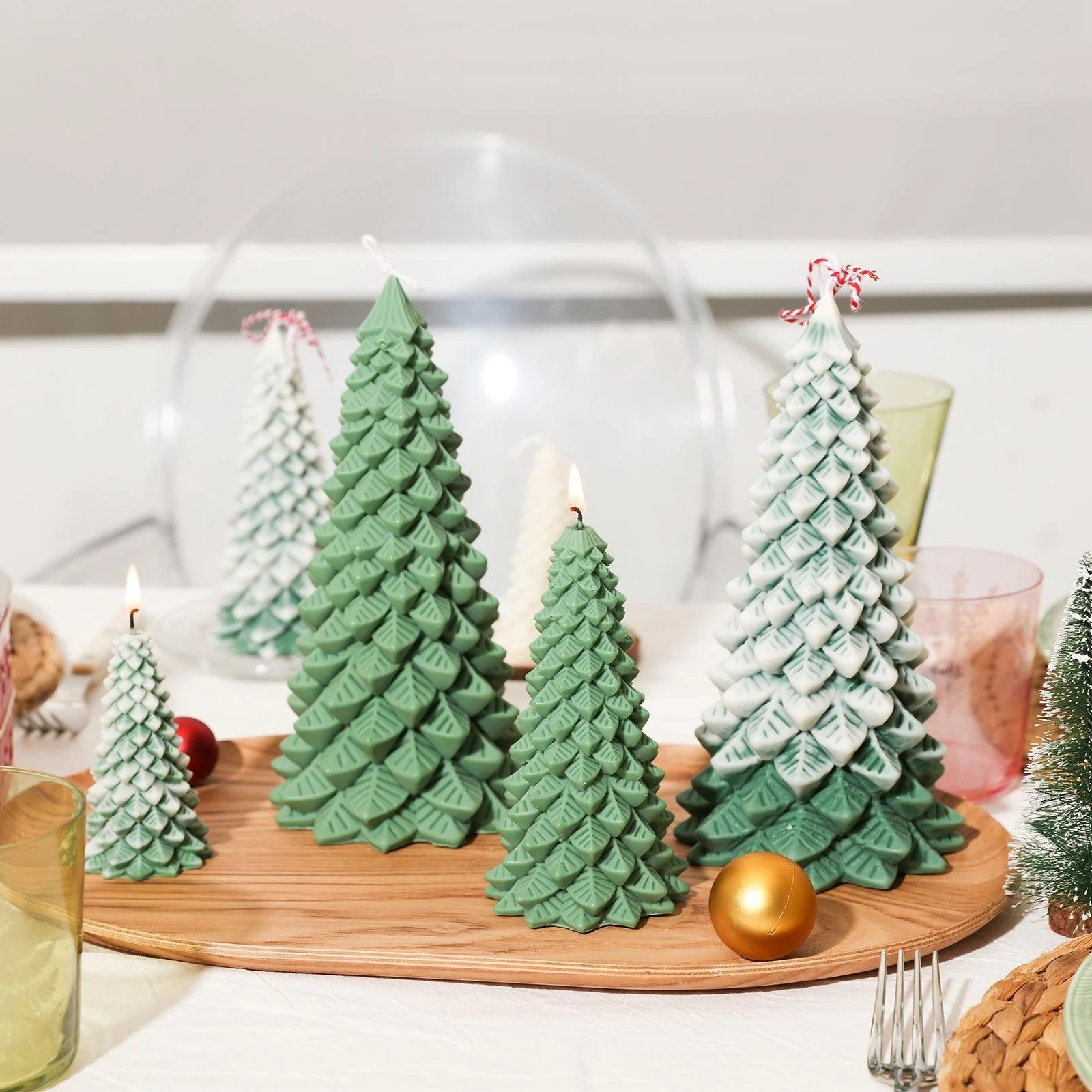 8.5'' Christmas Pine Tree Candle Silicone Mold - Image 8