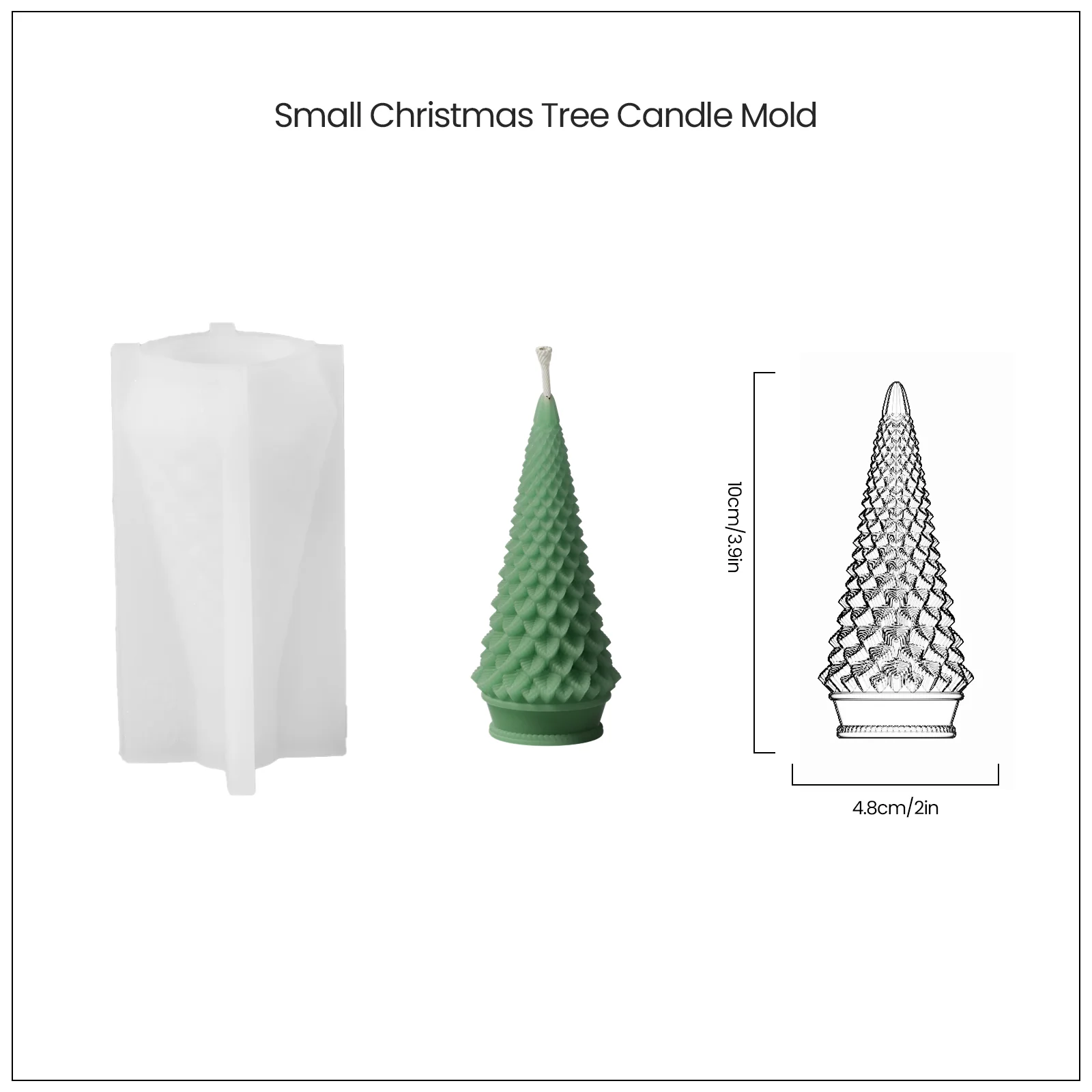 Conical Christmas Tree Candle Silicone Mold - Image 10