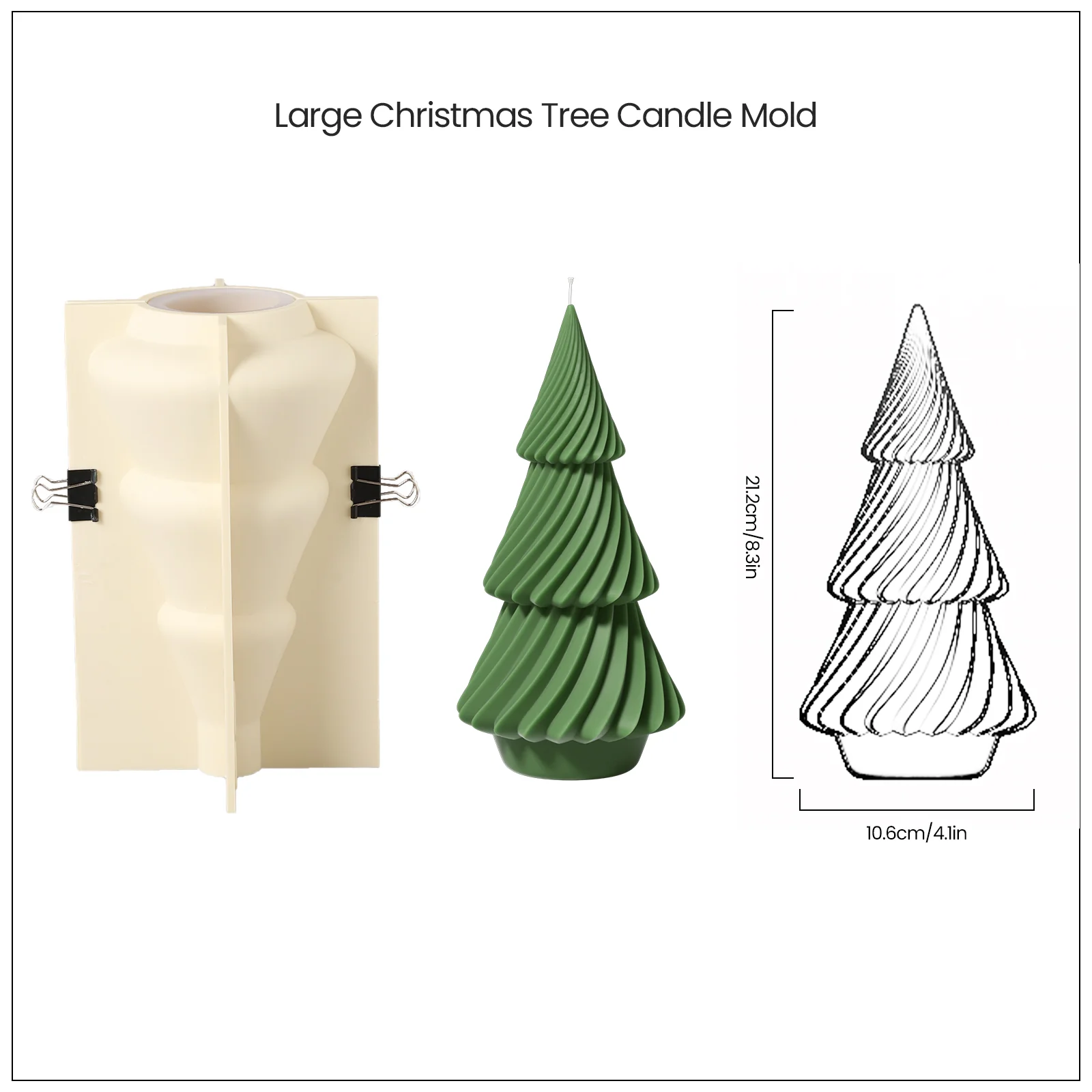 Evergreen Christmas Tree Candle Silicone Mold - Image 11