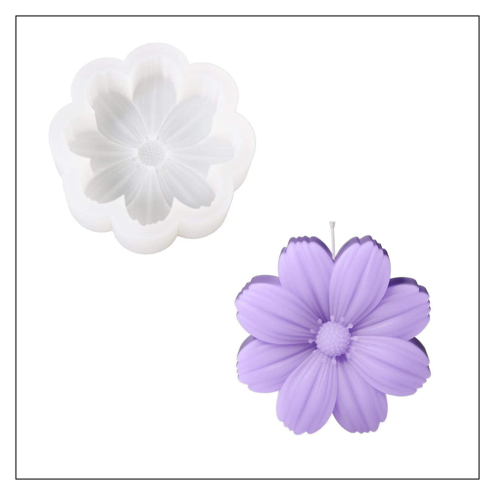Floral Quartet Harmony Candle Silicone Mold Collection - Image 13