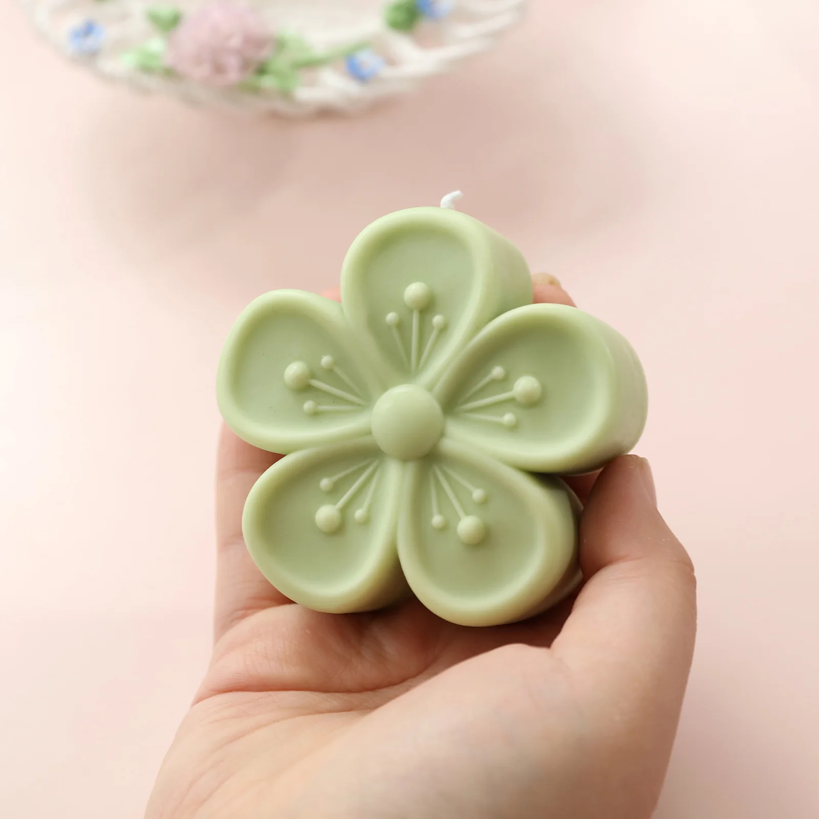 Peach Blossom Harmony Candle Silicone Mold - Image 5