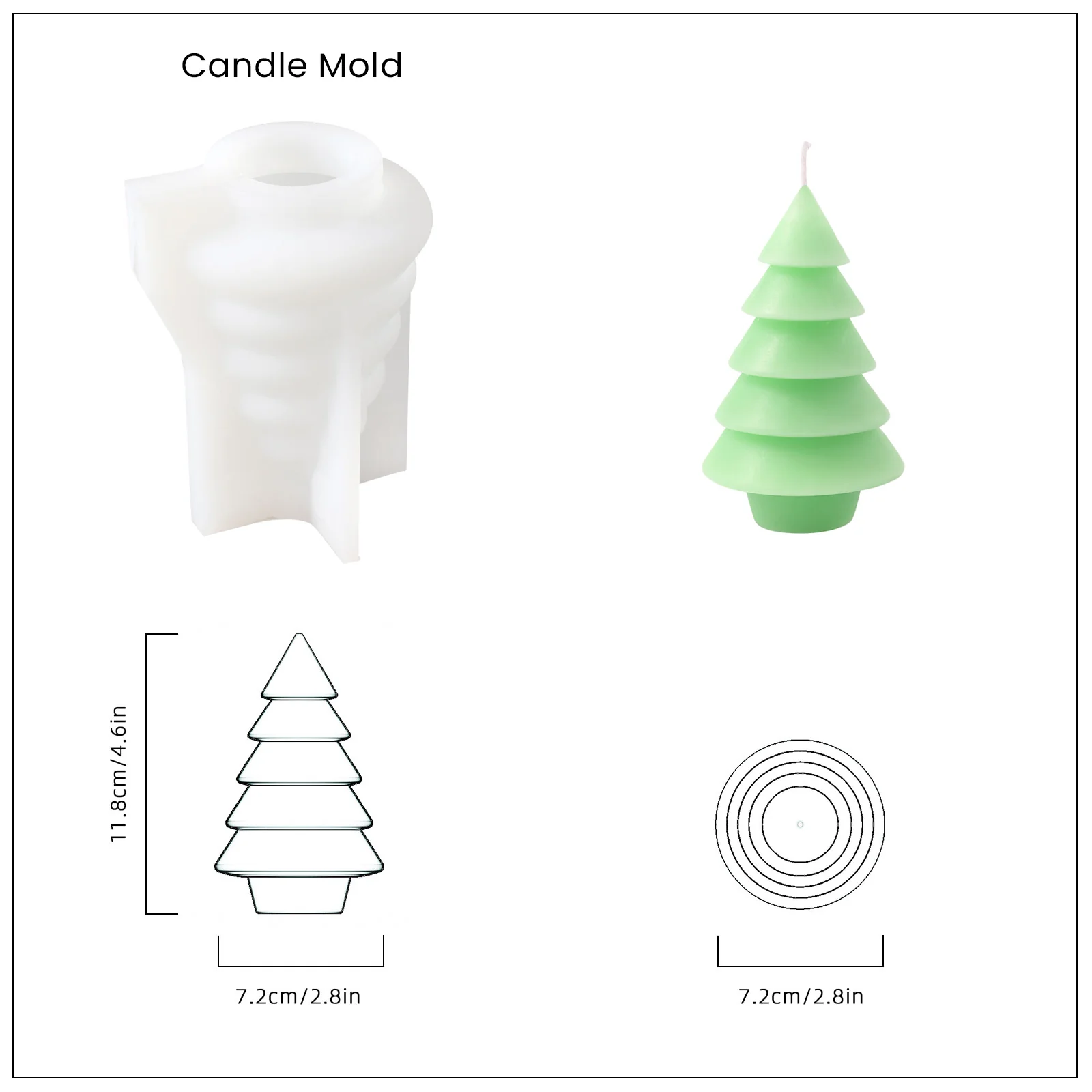 Glowing Christmas Tree Candle Silicone Mold Collection - Image 12
