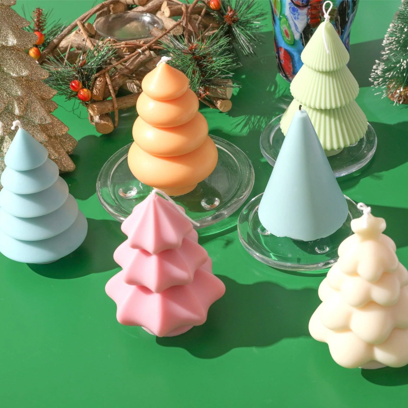 Glowing Christmas Tree Candle Silicone Mold Collection - Image 6
