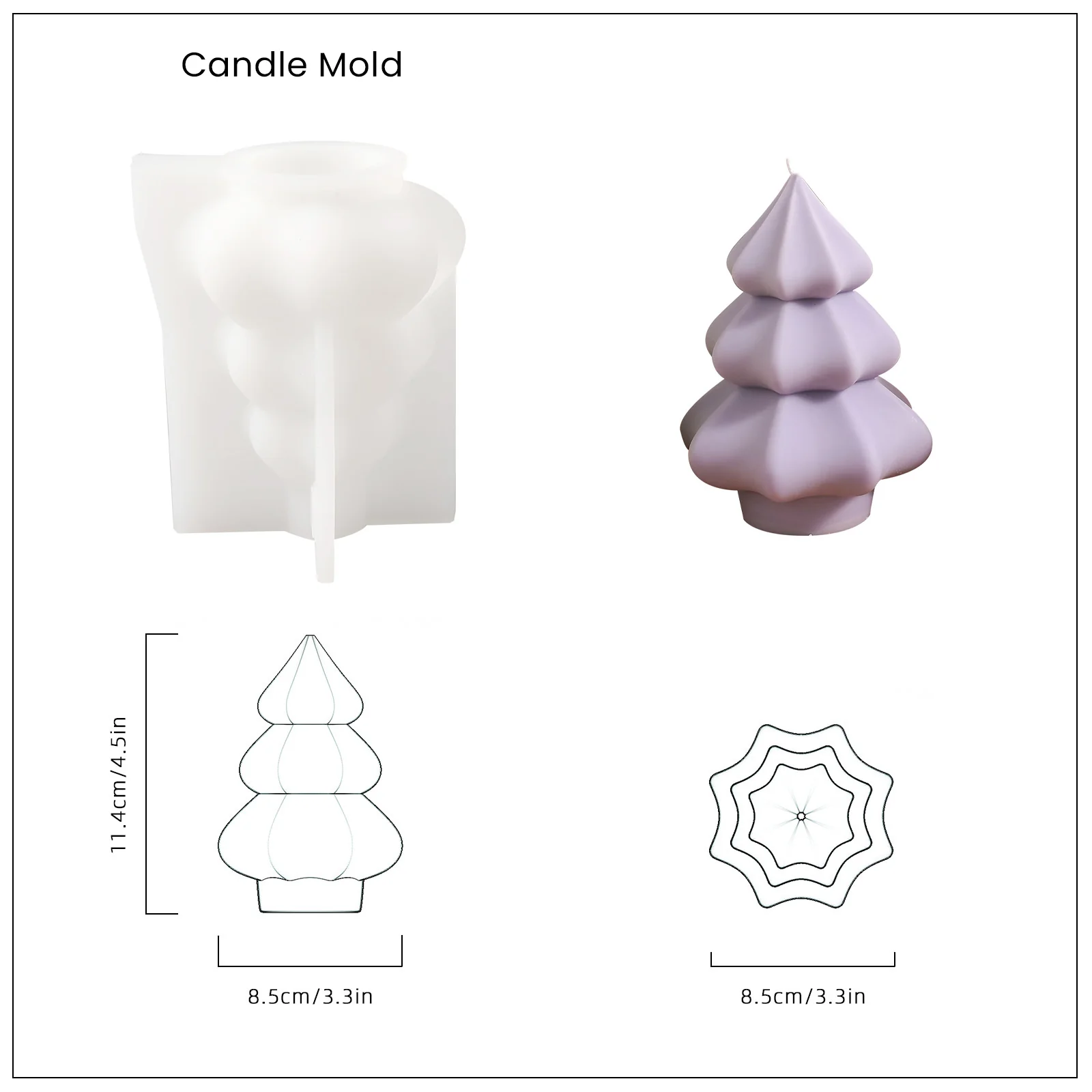 Glowing Christmas Tree Candle Silicone Mold Collection - Image 9