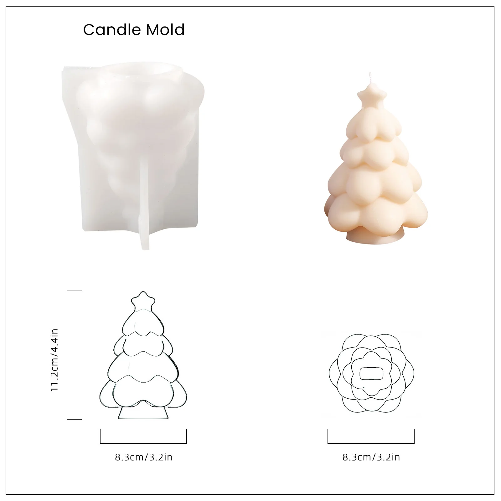 Glowing Christmas Tree CandleSilicone Mold - Ⅵ - Image 8