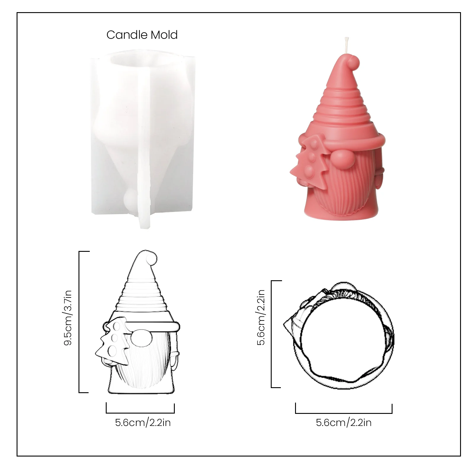 Douglas of Hat-tastic Gnome Squad Candle Silicone Mold - Image 9