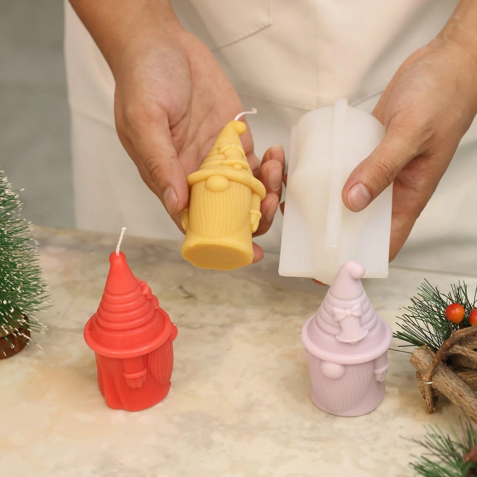 Bell of Hat-tastic Gnome Squad Candle Silicone Mold - Image 3