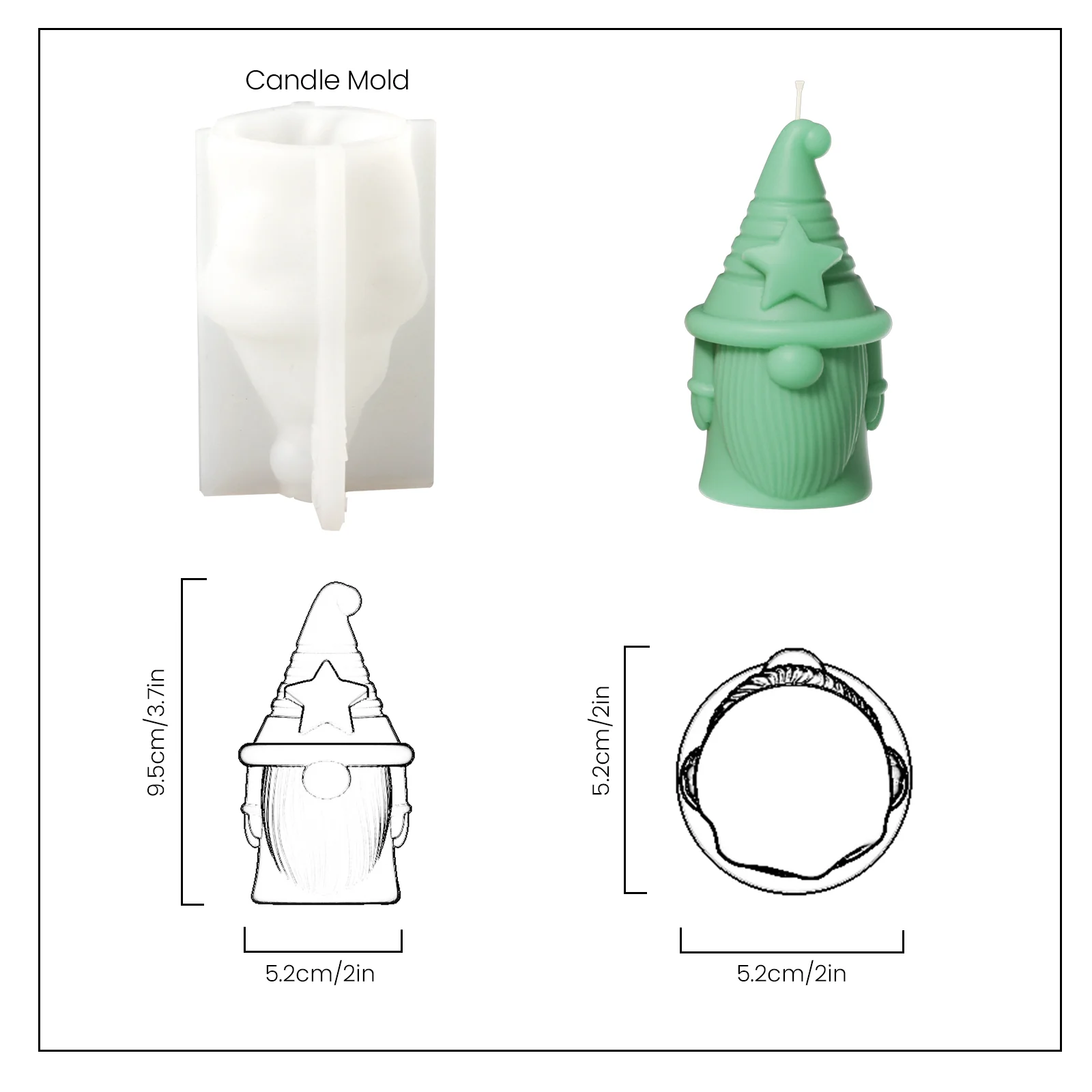 Stellan of Hat-tactic Gnome Squad Candle Silicone Mold - Image 9