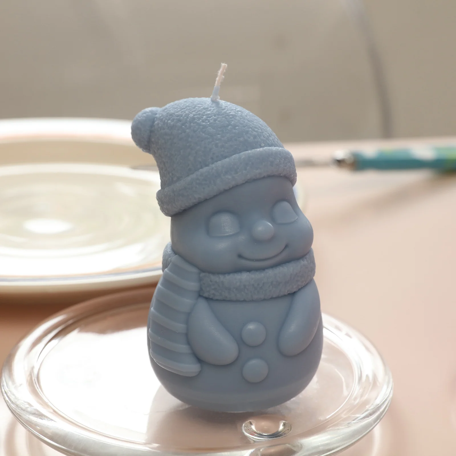 Lovely Snowman Candle Silicone Mold - Image 5