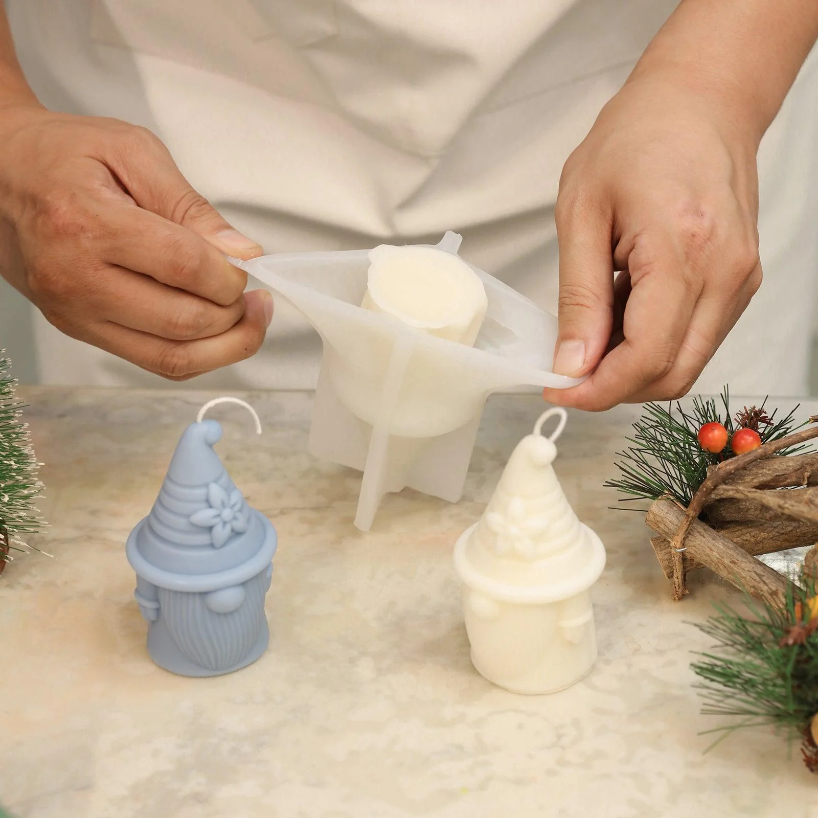 Florian of Hat-tastic Gnome Squad Candle Silicone Mold - Image 3