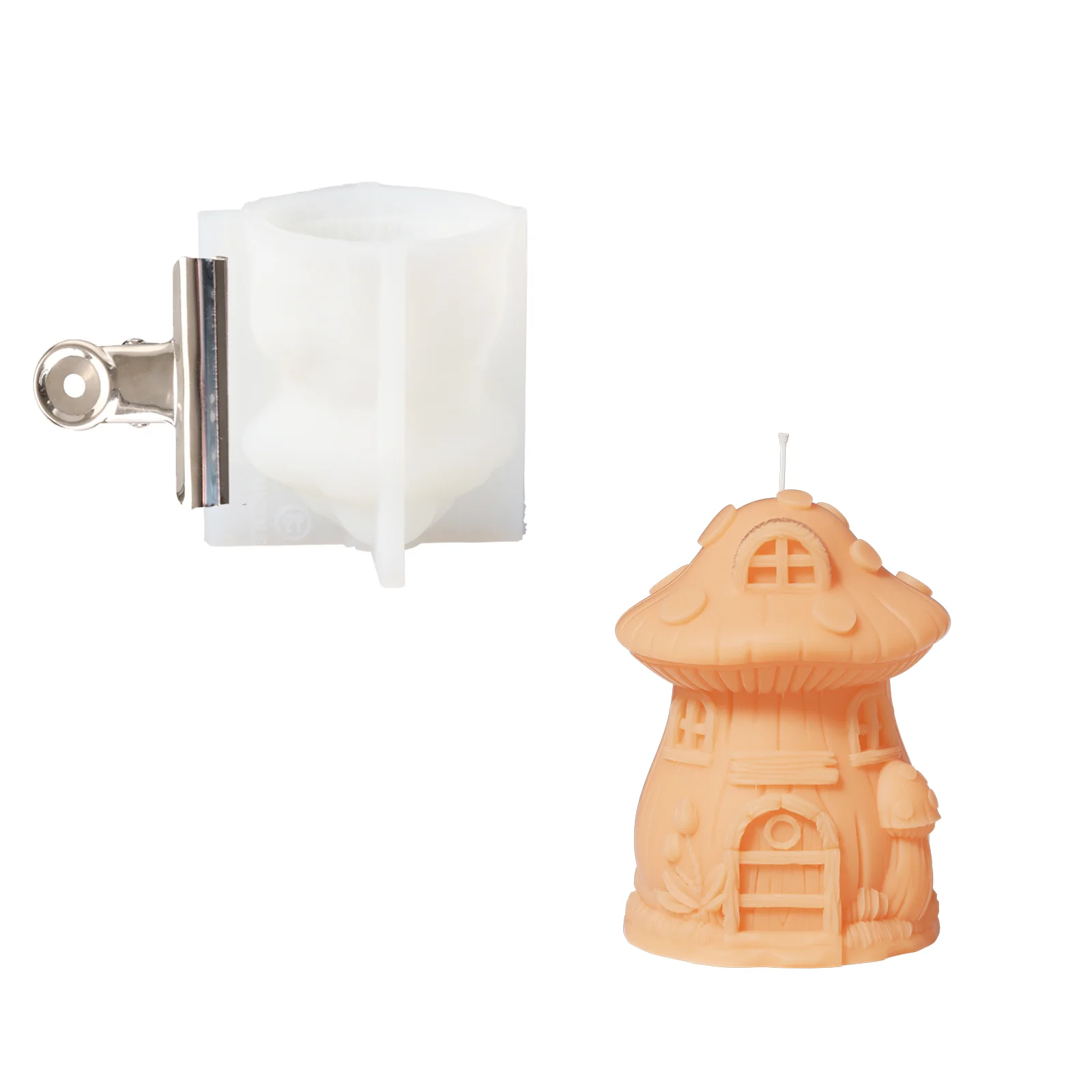 Miniature Mushroom House Candle Silicone Mold - Image 8