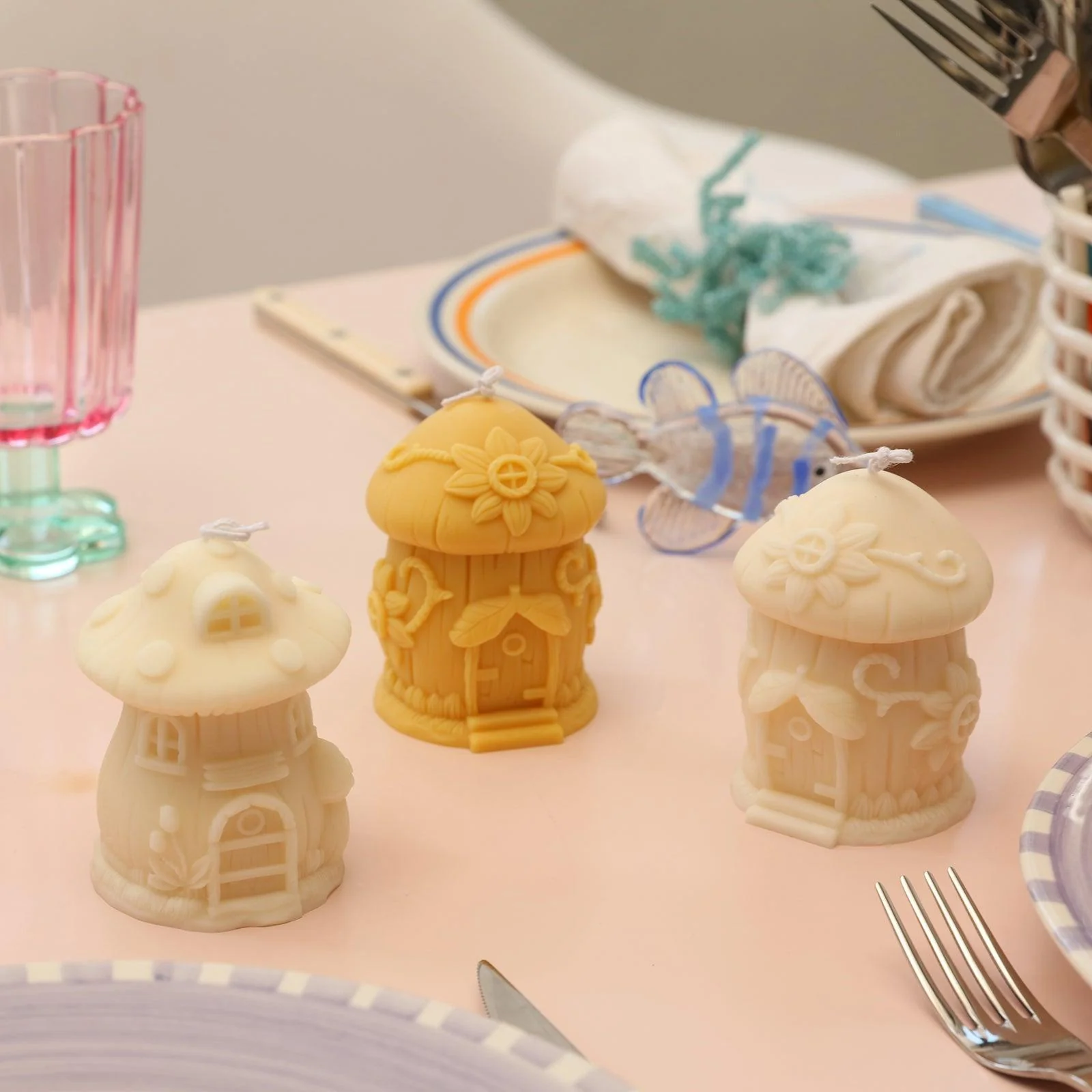 Miniature Mushroom House Candle Silicone Mold - Image 5