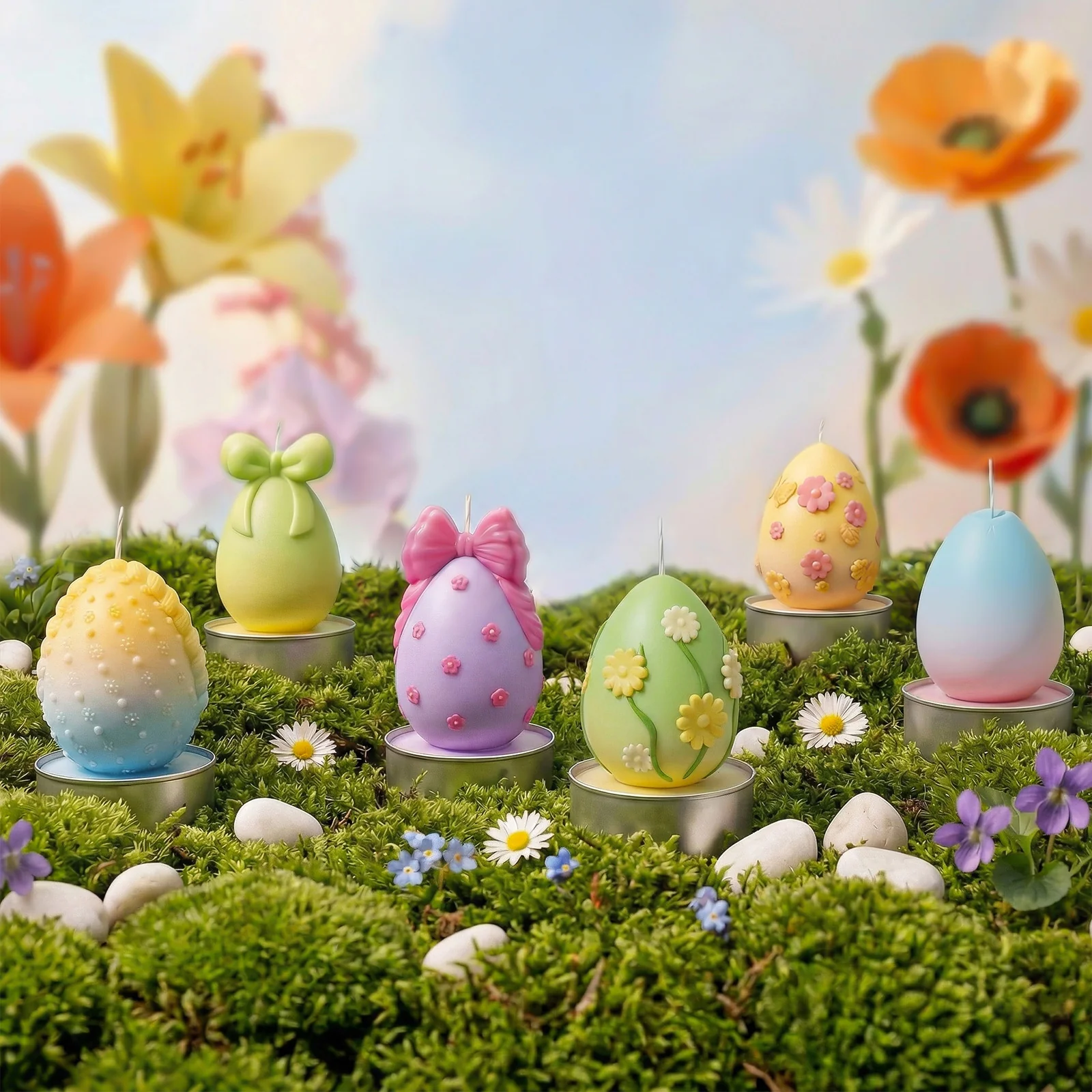 Easter's Floral Egg Delights Tealight Candle Silicone Mold Collection - Image 11