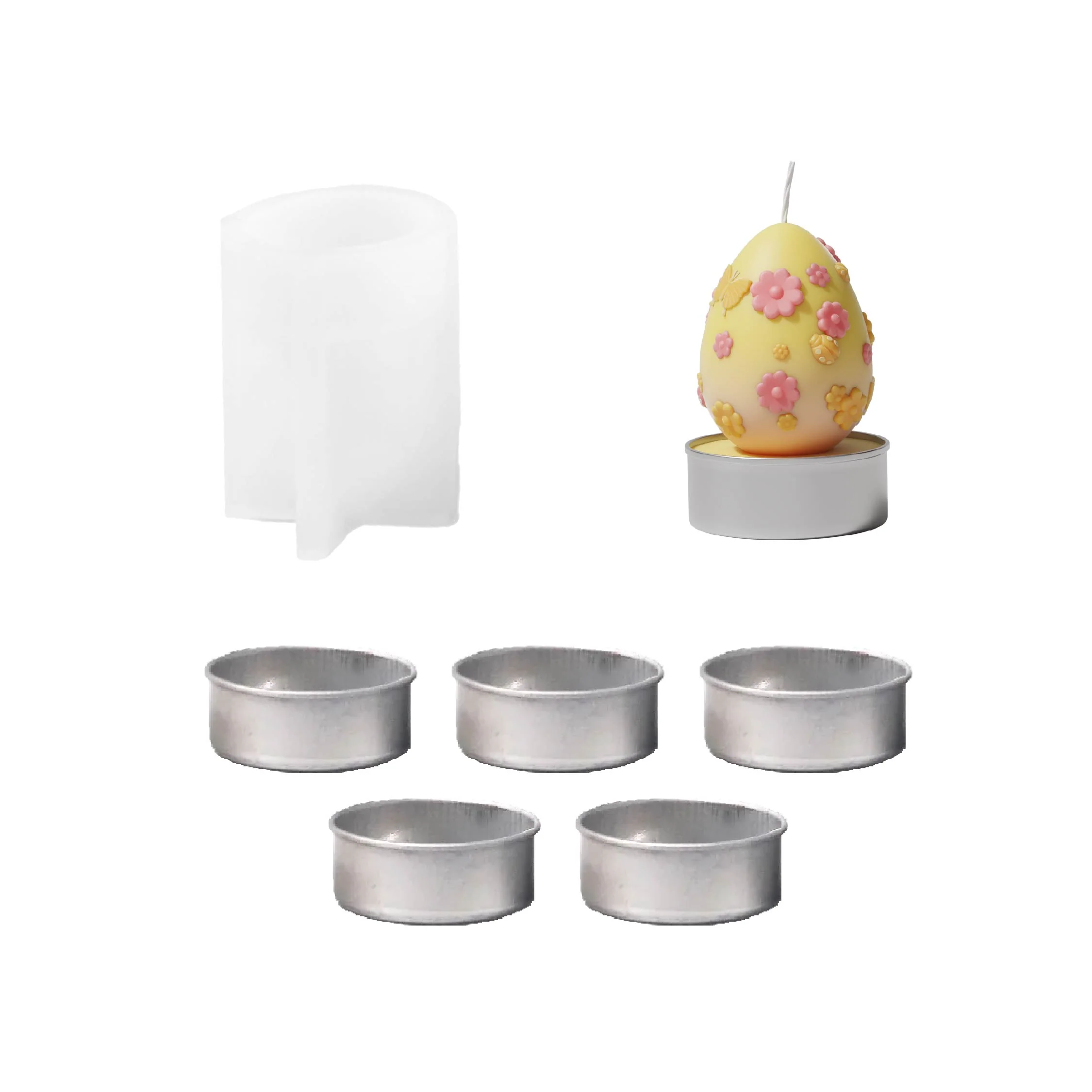 Easter's Floral Egg Delights Tealight Candle Silicone Mold Collection - Image 14