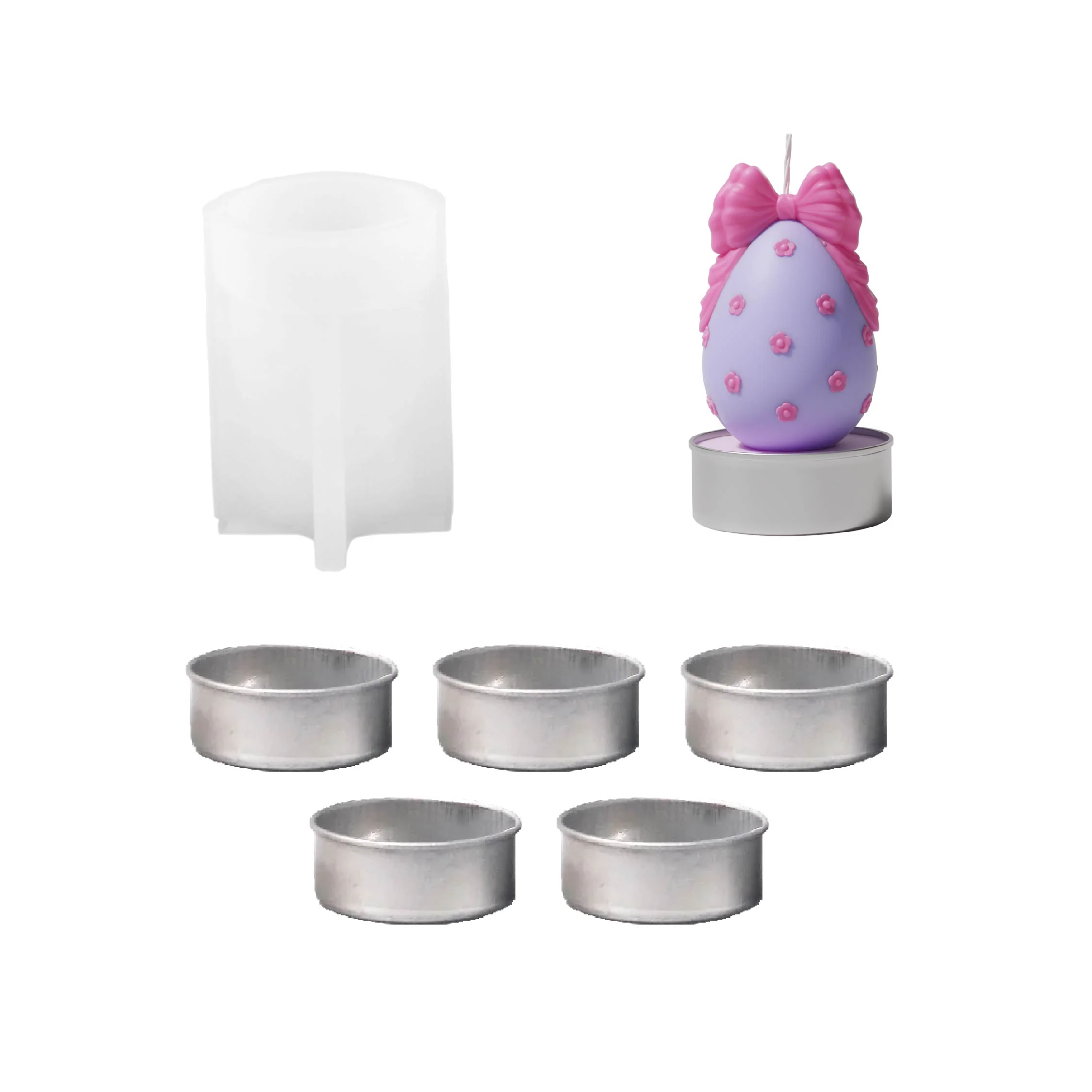 Easter's Floral Egg Delights Tealight Candle Silicone Mold Collection - Image 16