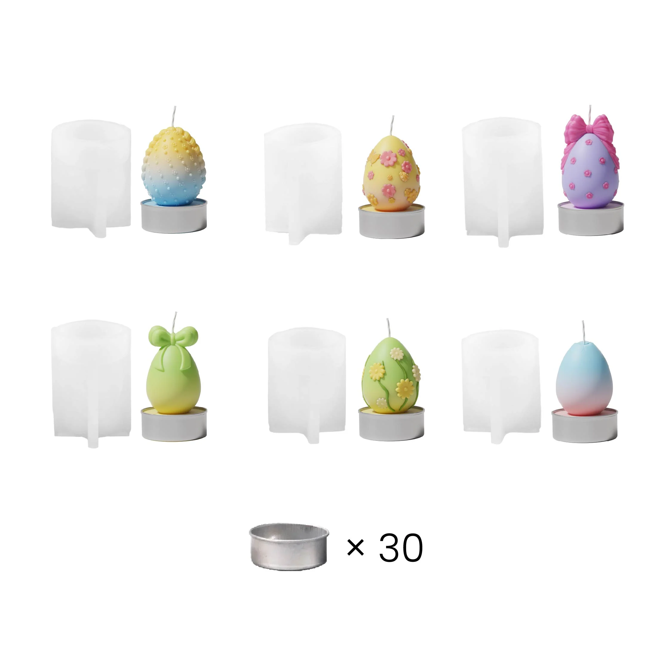 Easter's Floral Egg Delights Tealight Candle Silicone Mold Collection - Image 18