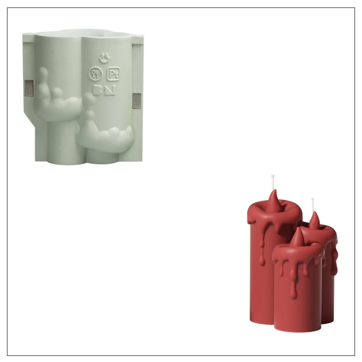 Cascading Drip Trio Candle Silicone Mold - Image 10