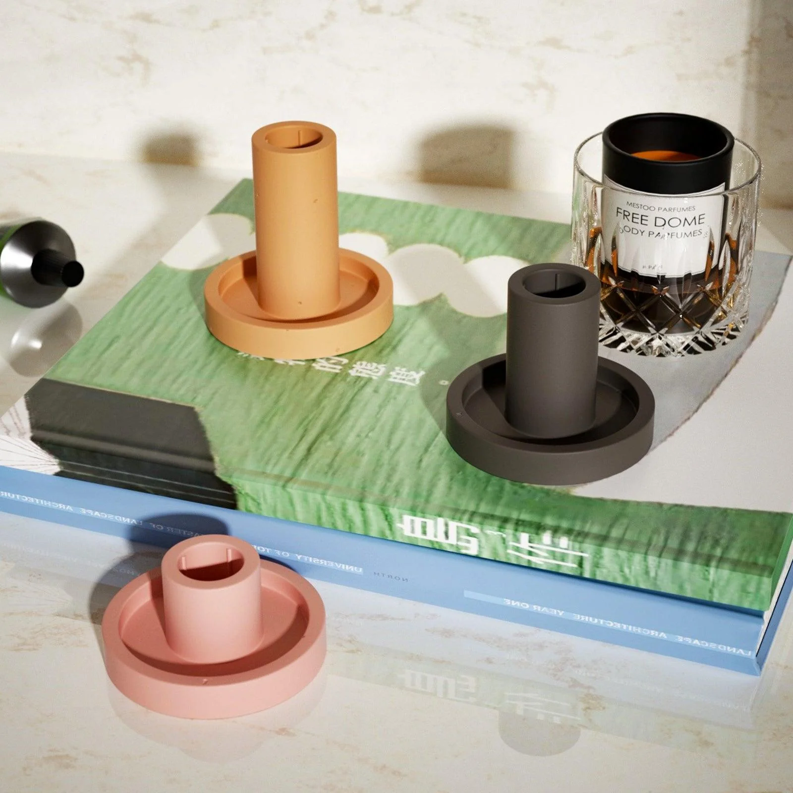 Geometric Simple Taper Candle Holder Silicone Mold - Image 6