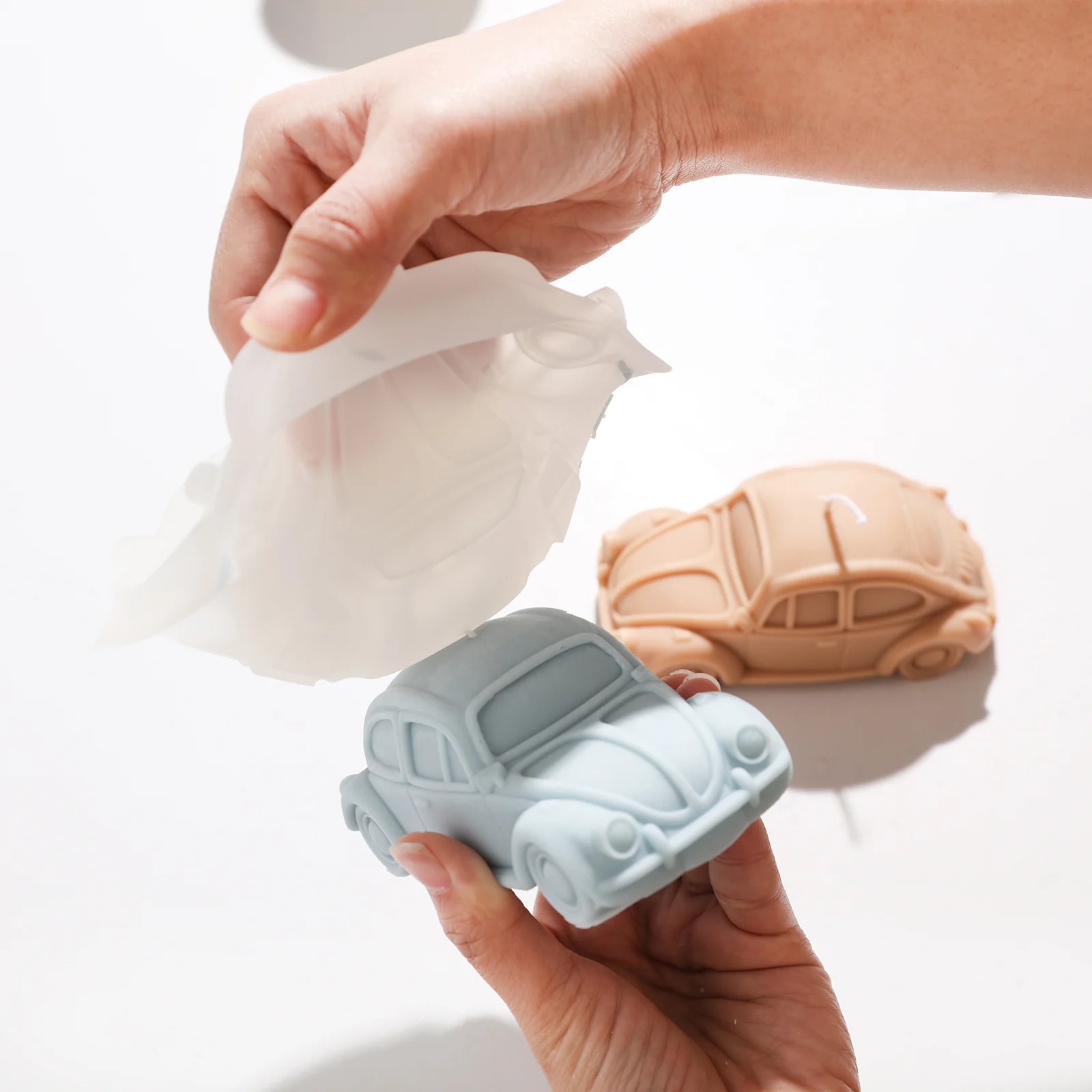 Classic Vintage Beetle Coupe Car Candle Silicone Mold - Image 3