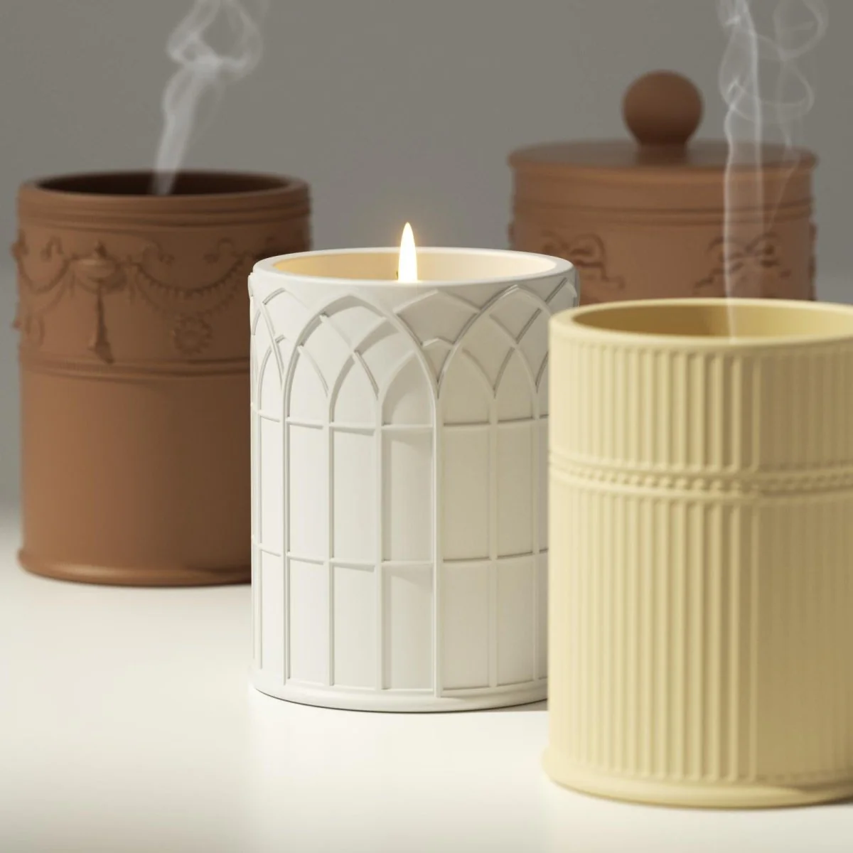 Cathedral Light Candle Jar Silicone Mold & 9 oz Candle Refill Silicone Mold - Image 8