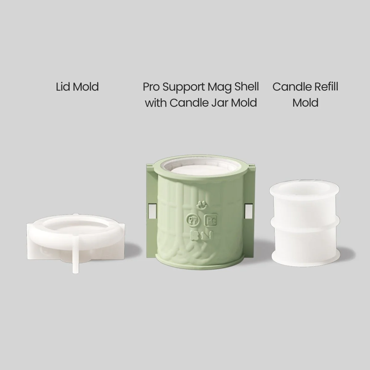 Cathedral Light Candle Jar Silicone Mold & 9 oz Candle Refill Silicone Mold - Image 9