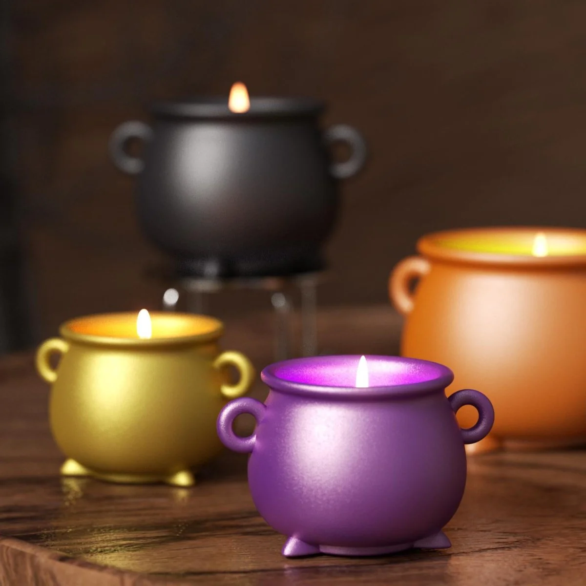 Witchling’s Cauldron Candle Jar Silicone Mold Collection - Image 6