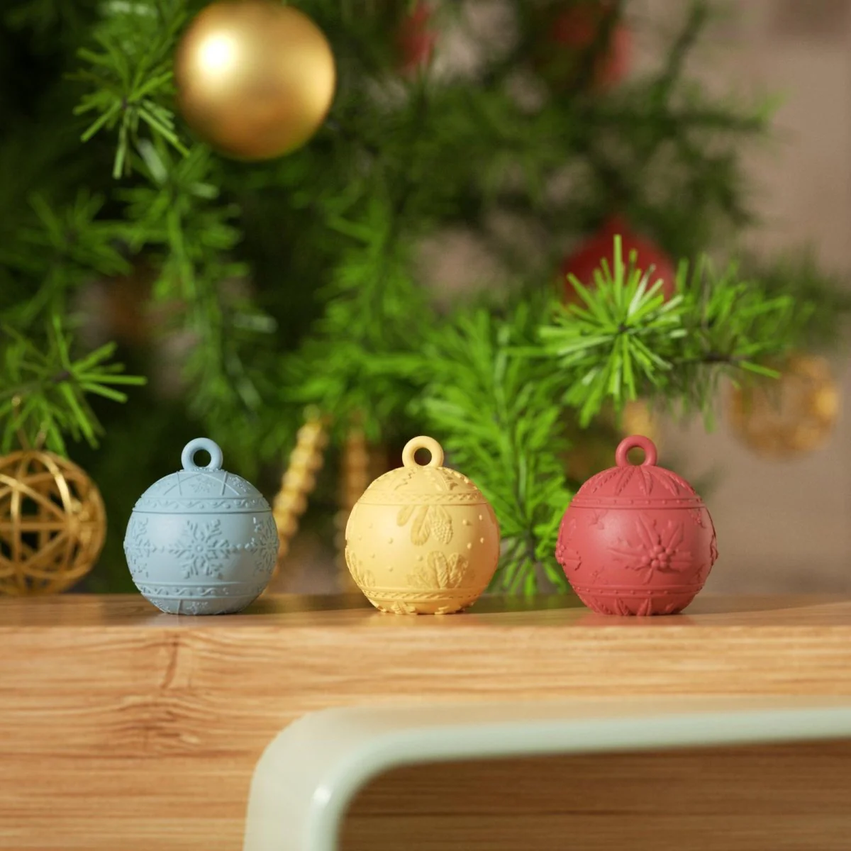 Christmas Charm Bauble Light Candle Jar Silicone Mold Collection - Image 9