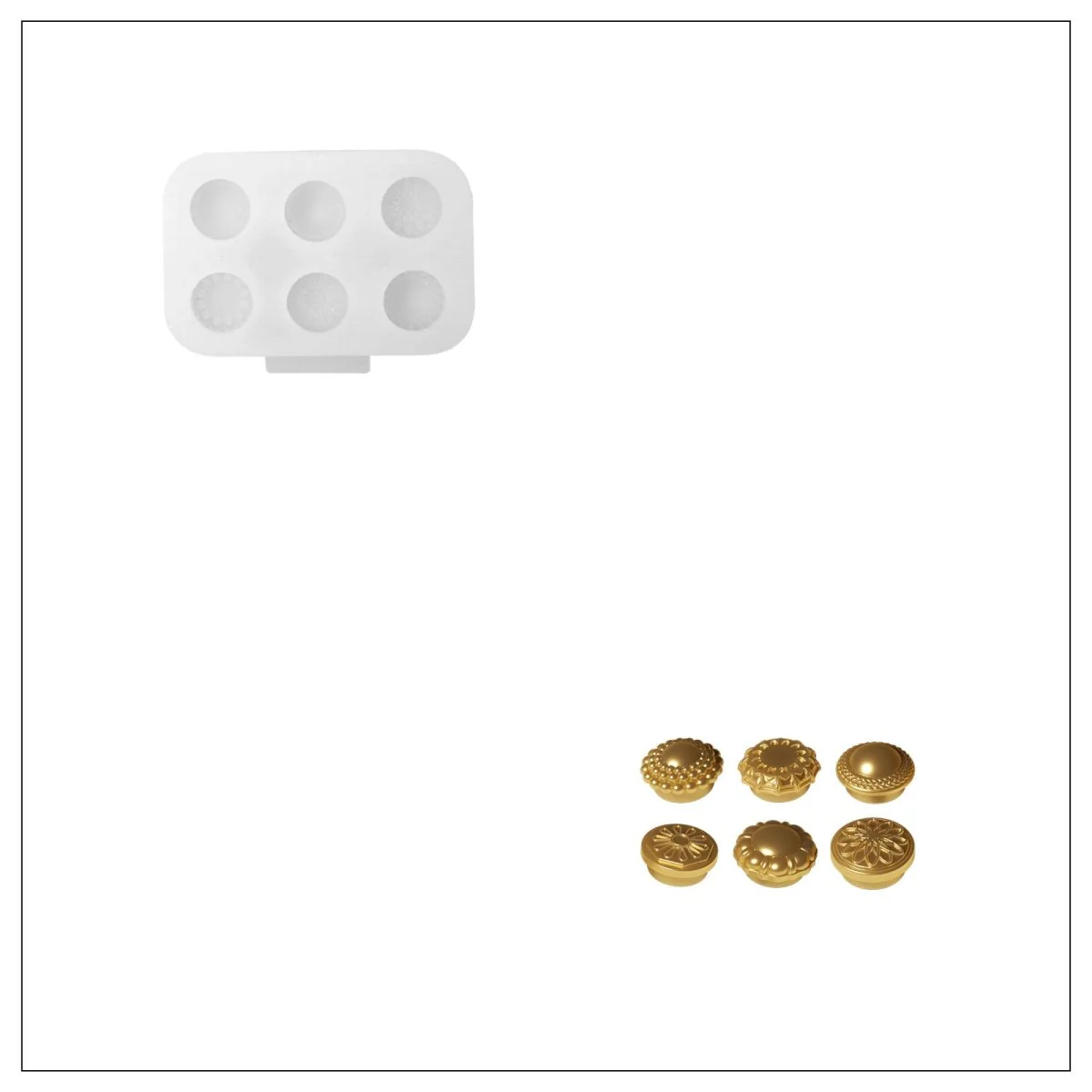 Elegant Stripes Christmas Bauble Candle Silicone Mold - Image 14
