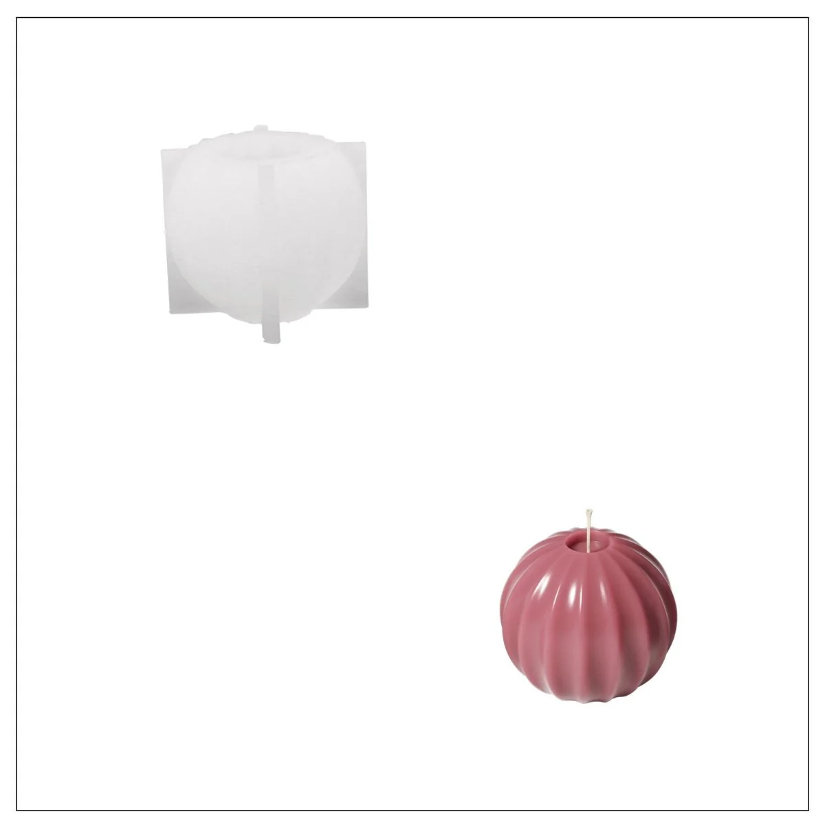 Twist Bloom Christmas Bauble Candle Silicone Mold - Image 10