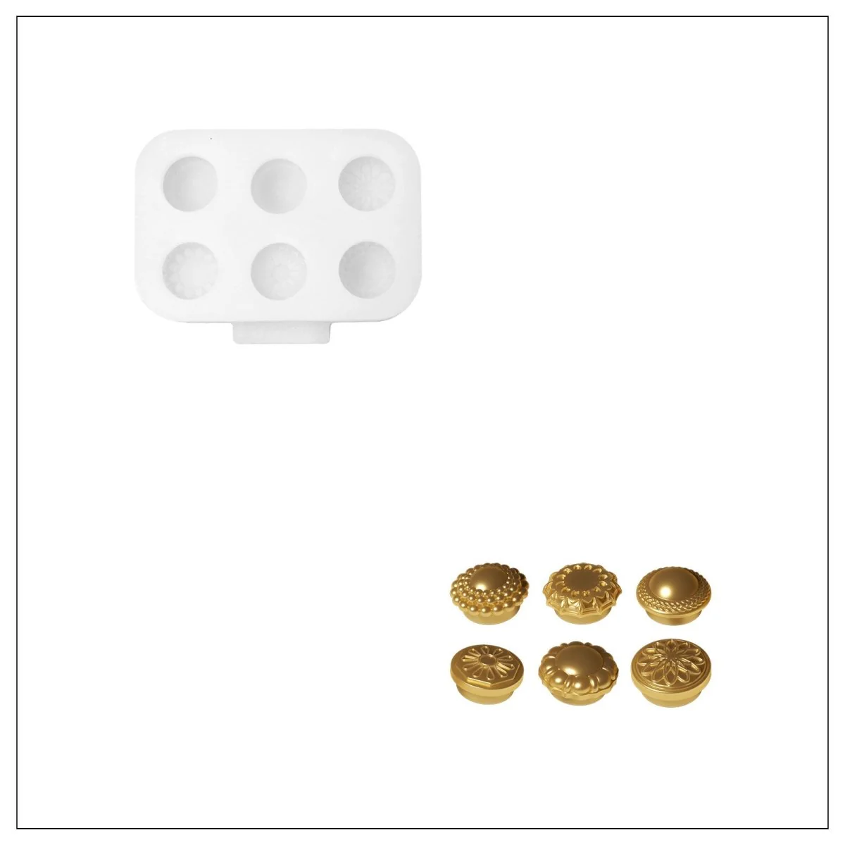 Twist Bloom Christmas Bauble Candle Silicone Mold - Image 14