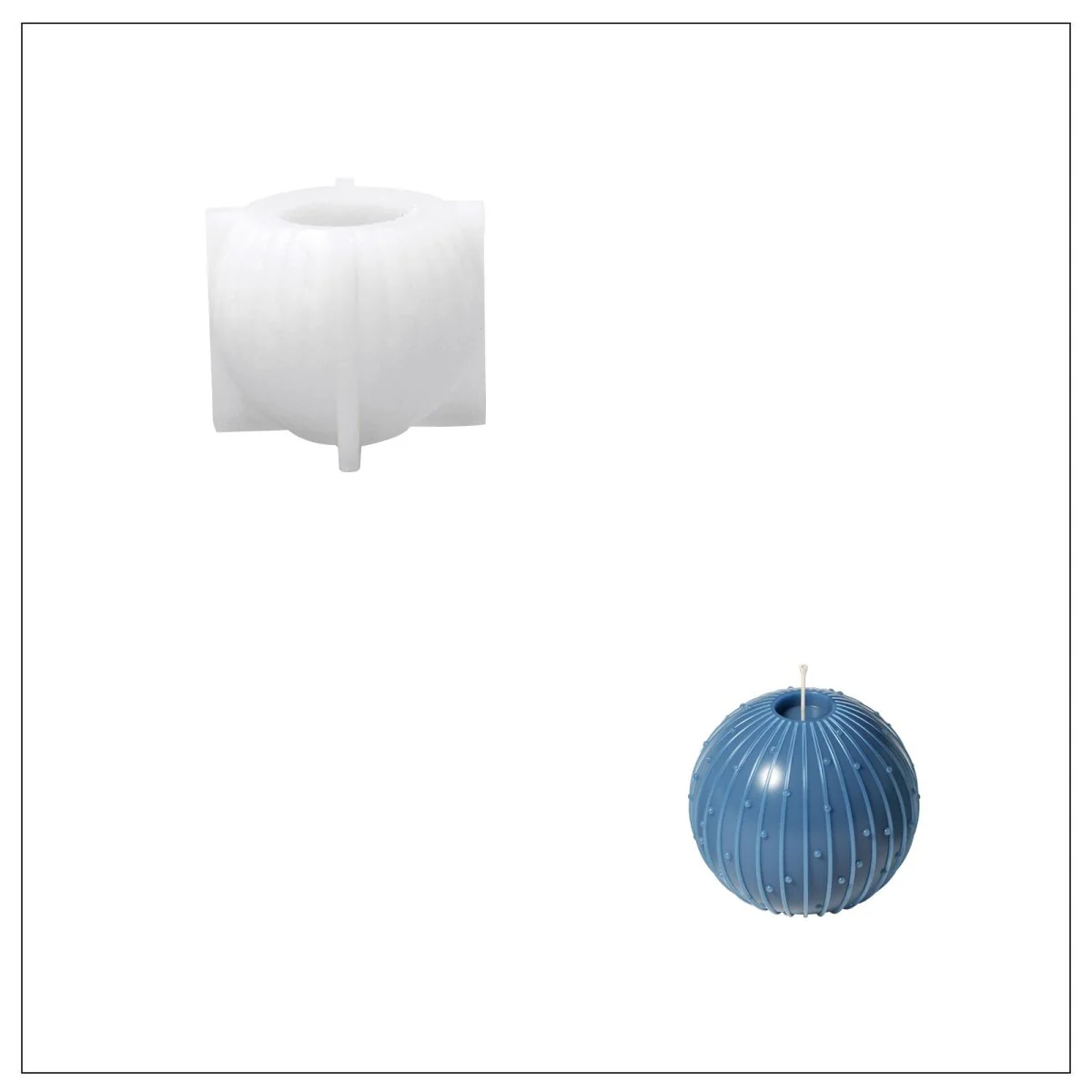 Starlit Dots Christmas Bauble Candle Silicone Mold - Image 10