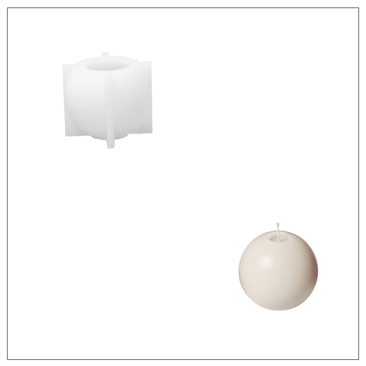 Classic Glow Christmas Bauble Candle Silicone Mold - Image 10