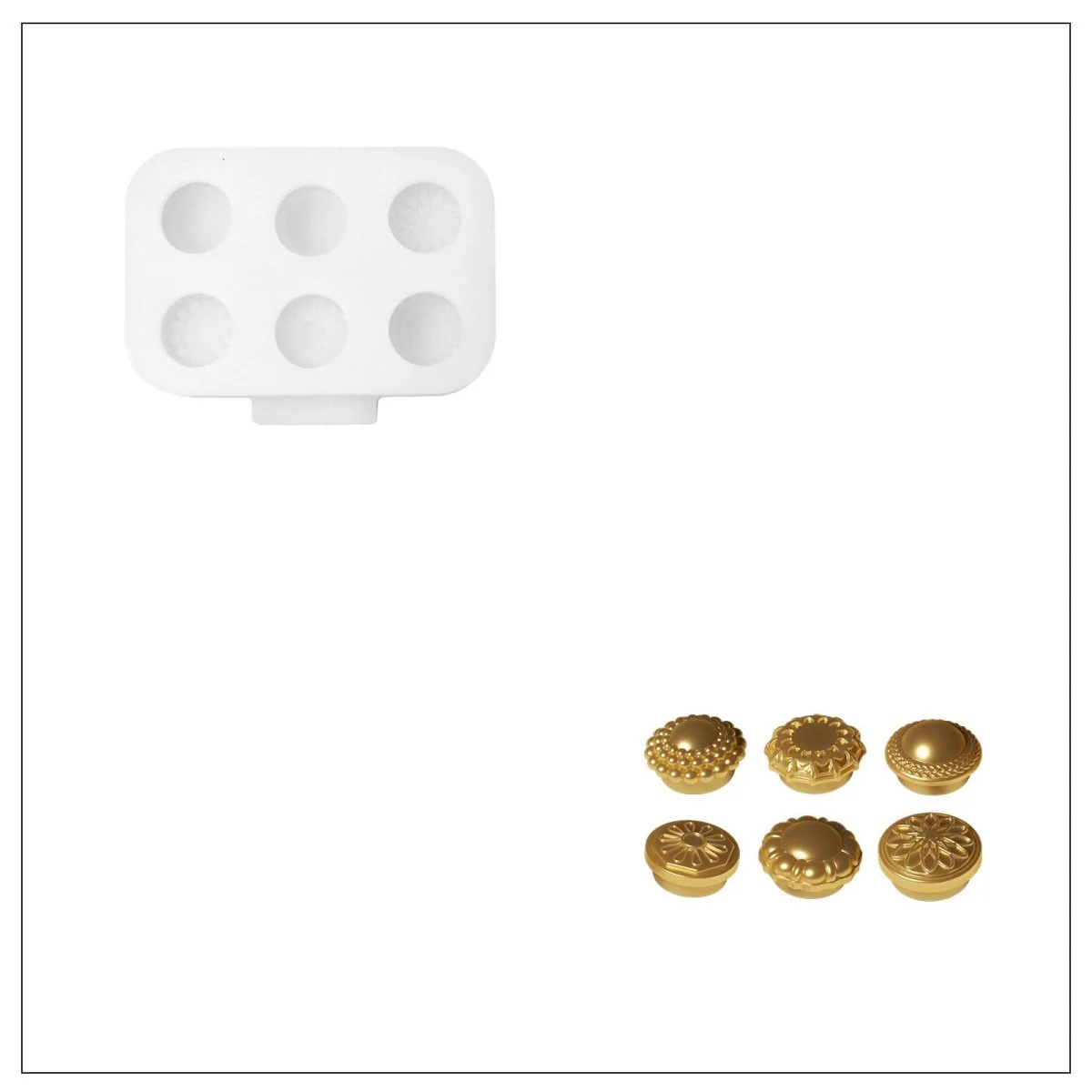 Classic Glow Christmas Bauble Candle Silicone Mold - Image 15