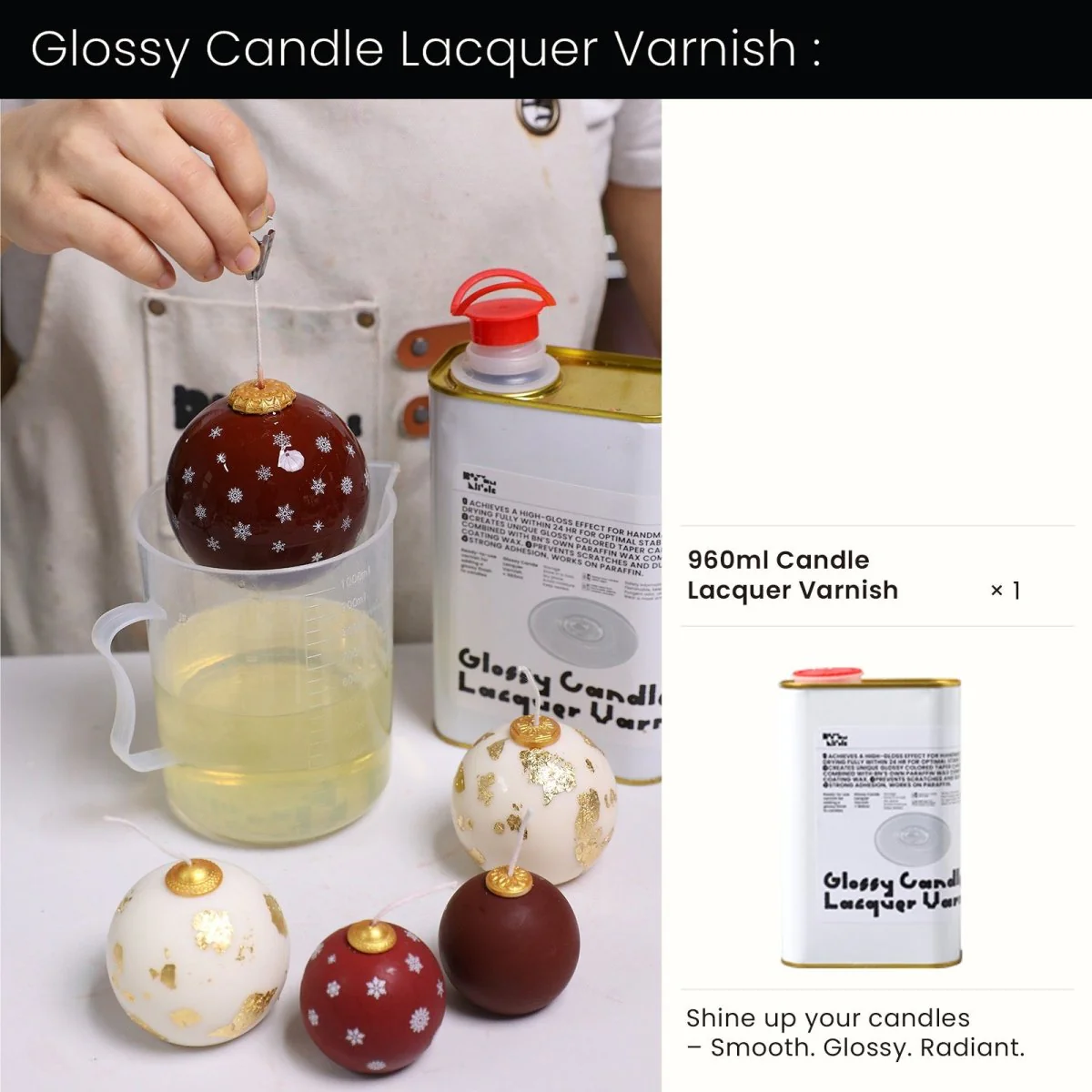 Classic Glow Christmas Bauble Candle Silicone Mold - Image 20