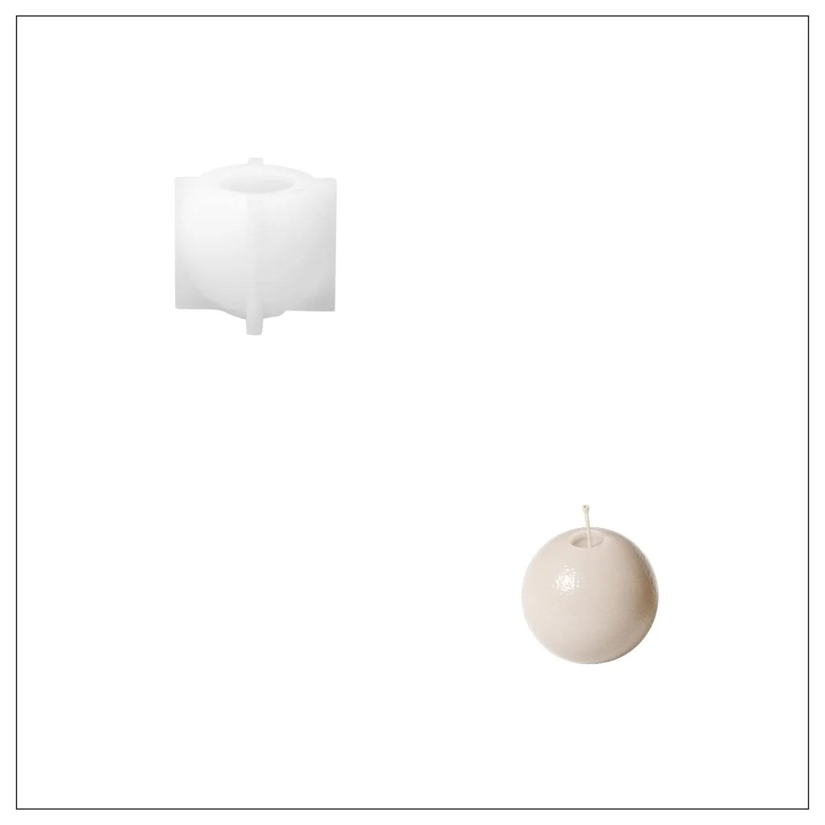 Frosted Charm Christmas Bauble Candle Silicone Mold - Image 10