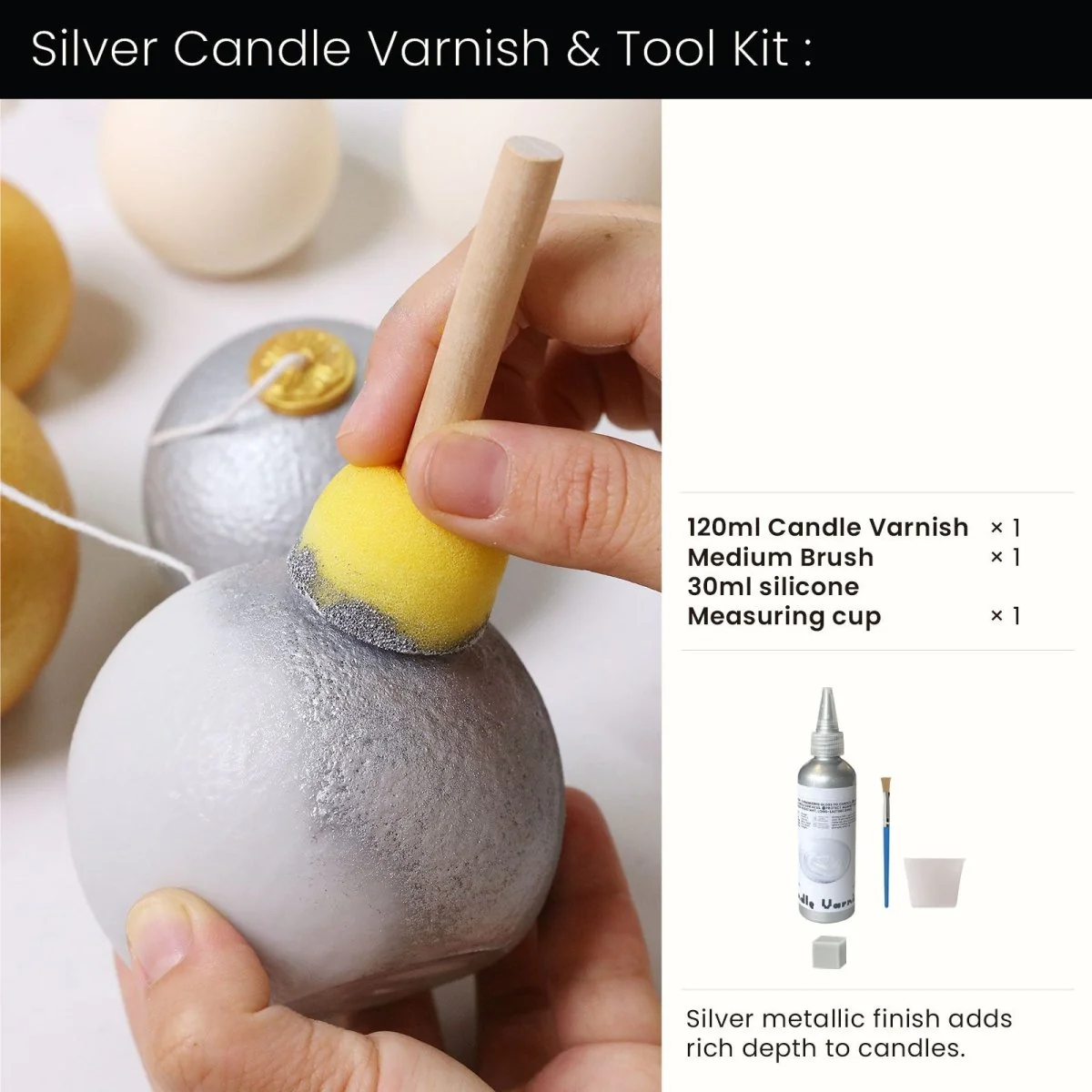 Frosted Charm Christmas Bauble Candle Silicone Mold - Image 18