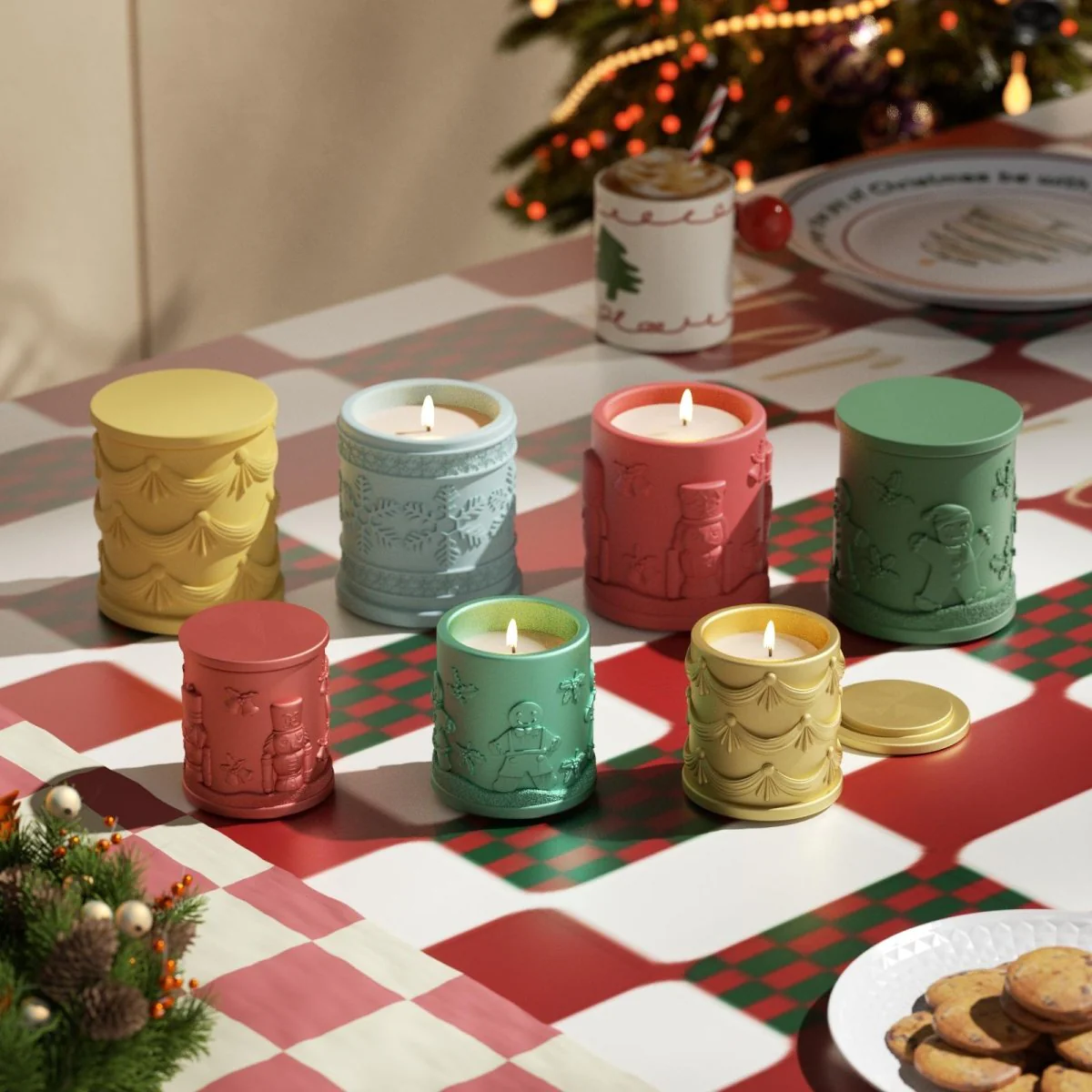 Joyful Christmas Tales Candle Jar Silicone Mold & Refill Silicone Mold Collection - Image 4