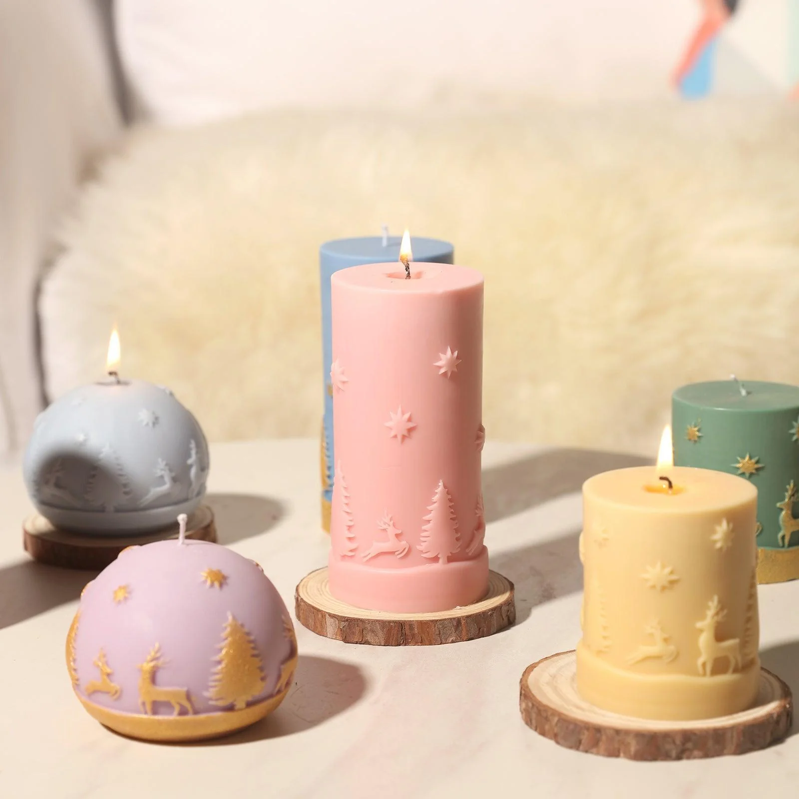 Christmas Pattern Candle Collection Silicone Mold - Image 6