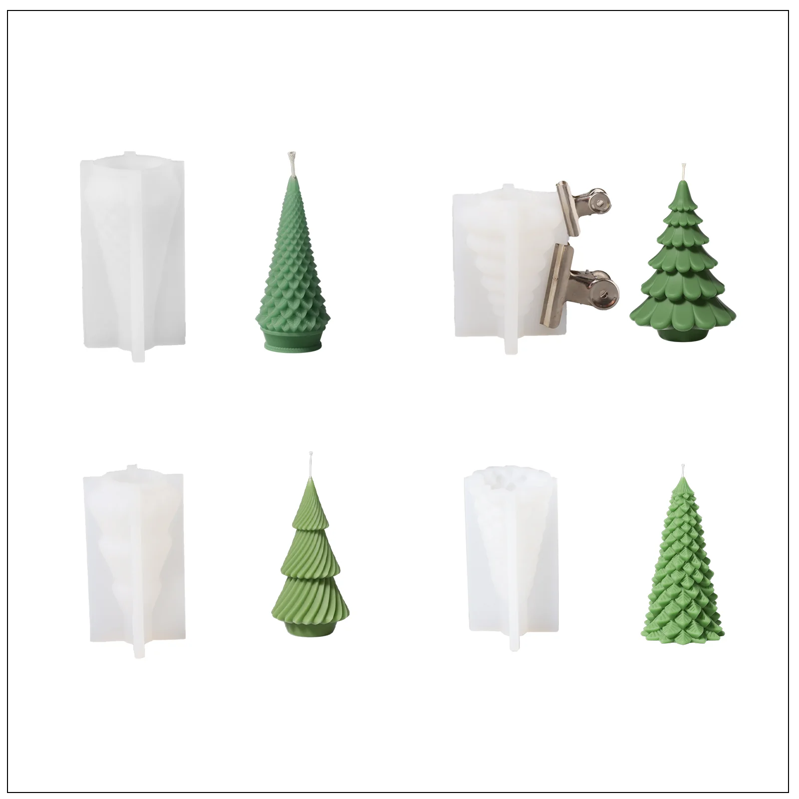 4-inch Christmas Tree Candle Silicone Mold - Image 15
