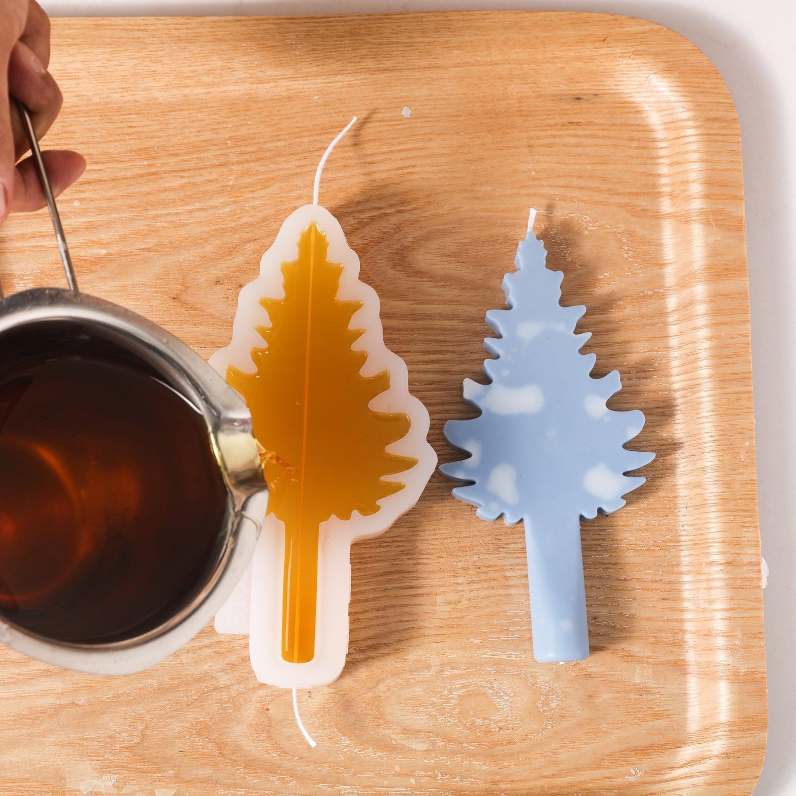 Christmas Evergreen Tree Silhouette Taper Candle Silicone Mold - Image 3