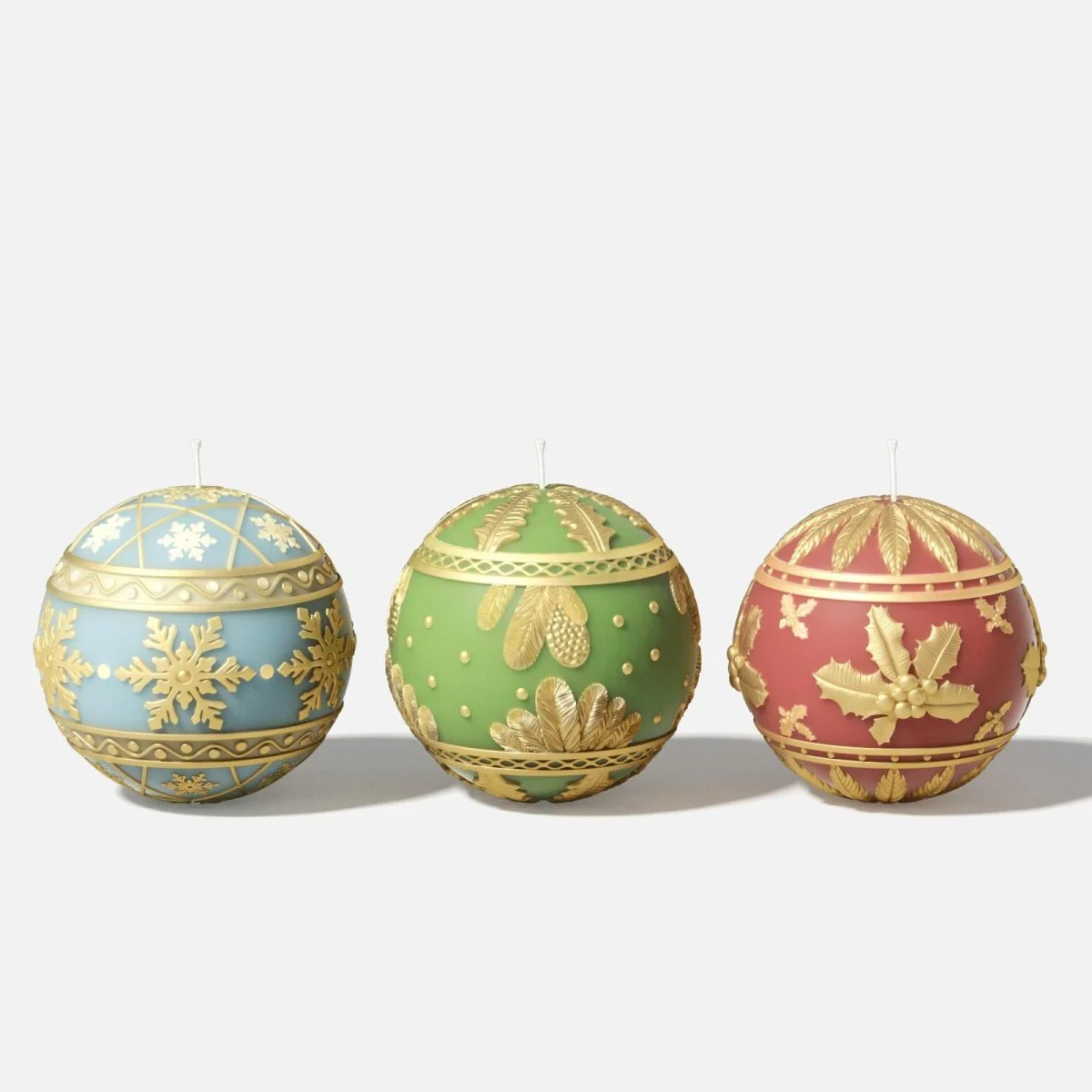 Christmas Charm Bauble Light Candle Silicone Mold Collection