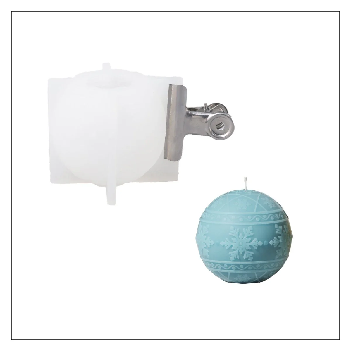 Christmas Charm Bauble Light Candle Silicone Mold Collection - Image 14