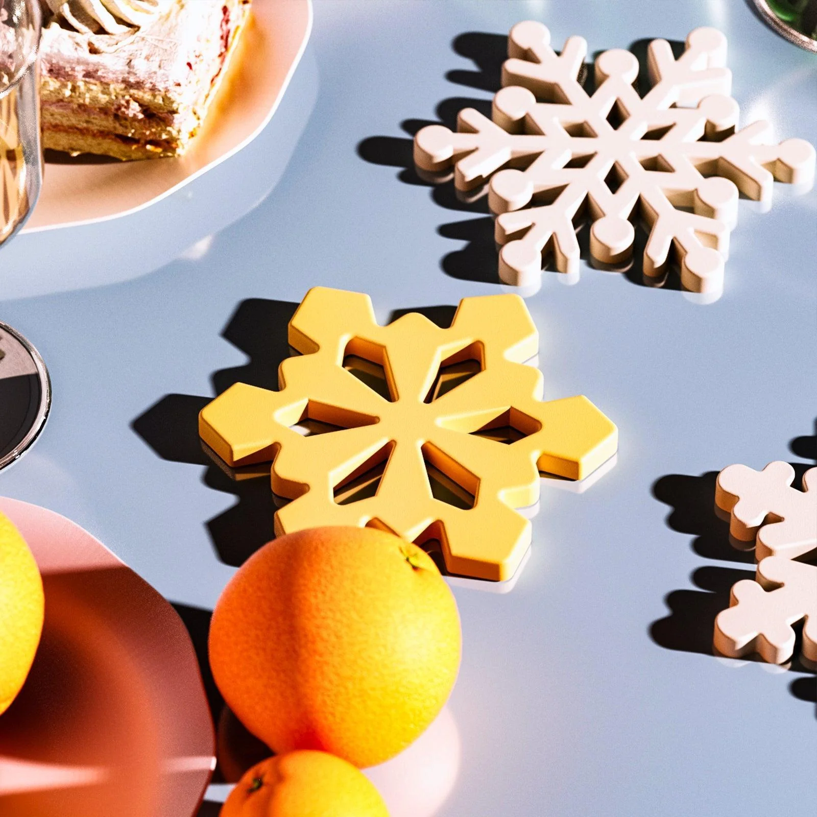 Christmas Snowflakes Shape Coaster Silicone Mold - Image 4