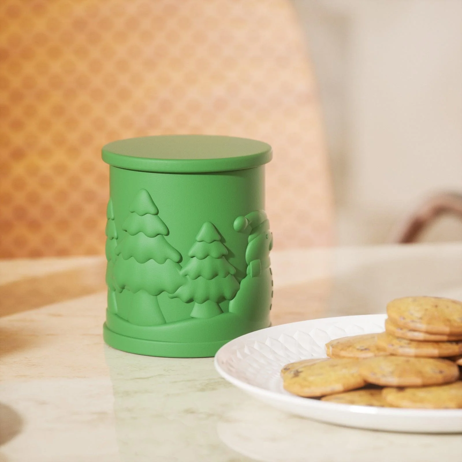 Christmas Themed Candle Jar with Lid Silicone Mould - Image 6