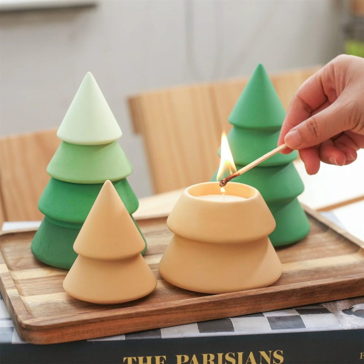 Winter Wonderland Christmas Tree Candle Jar Silicone Mold Collection - Image 6