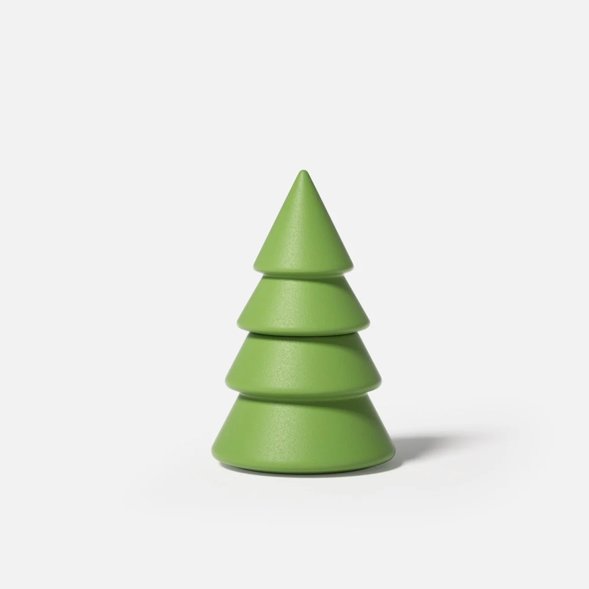 3.3oz Winter Wonderland Sleek Layered Christmas Tree Candle Jar Silicone Mold