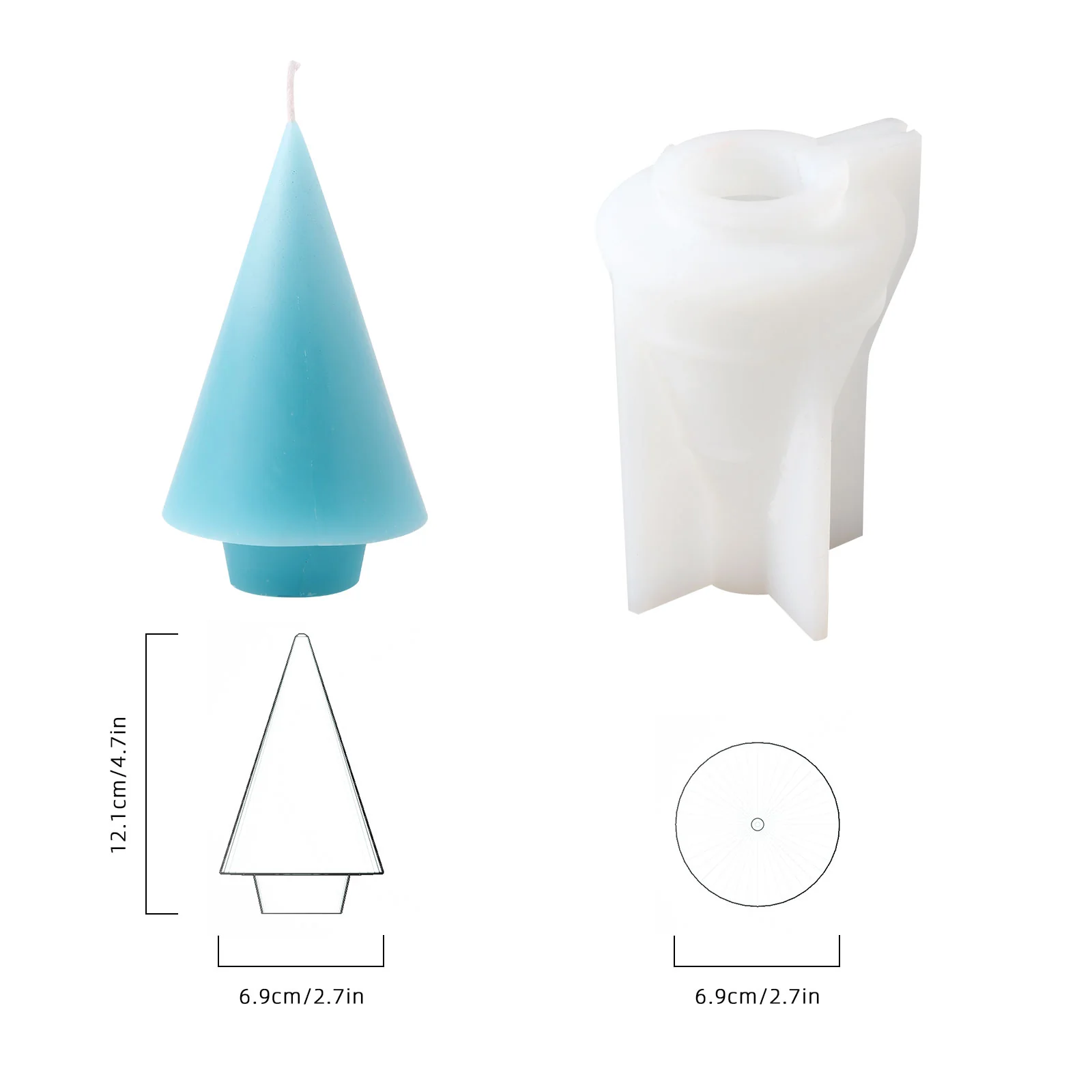 Christmas Tree Candle Silicone Mould - Image 7
