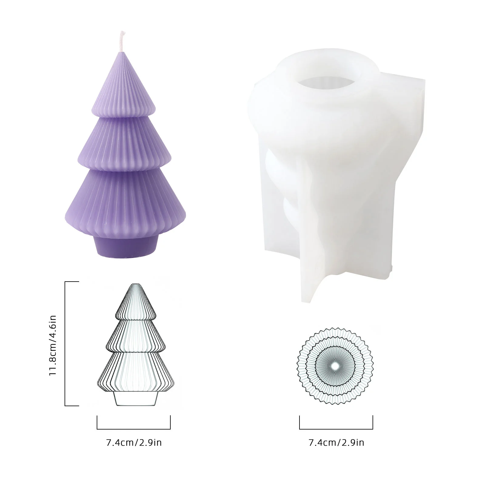 Christmas Tree Candle Silicone Mould - Image 9